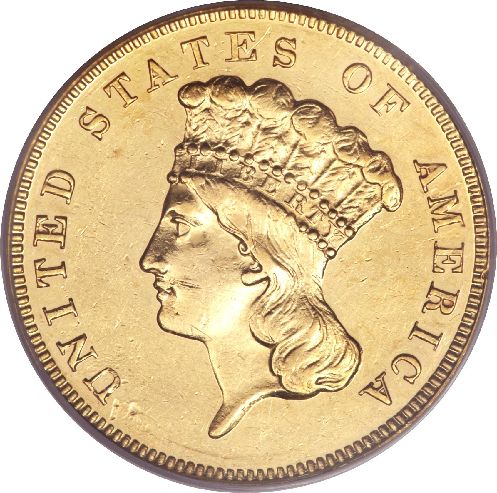 image for: 1867 $3 Genuine PCGS. Proof....