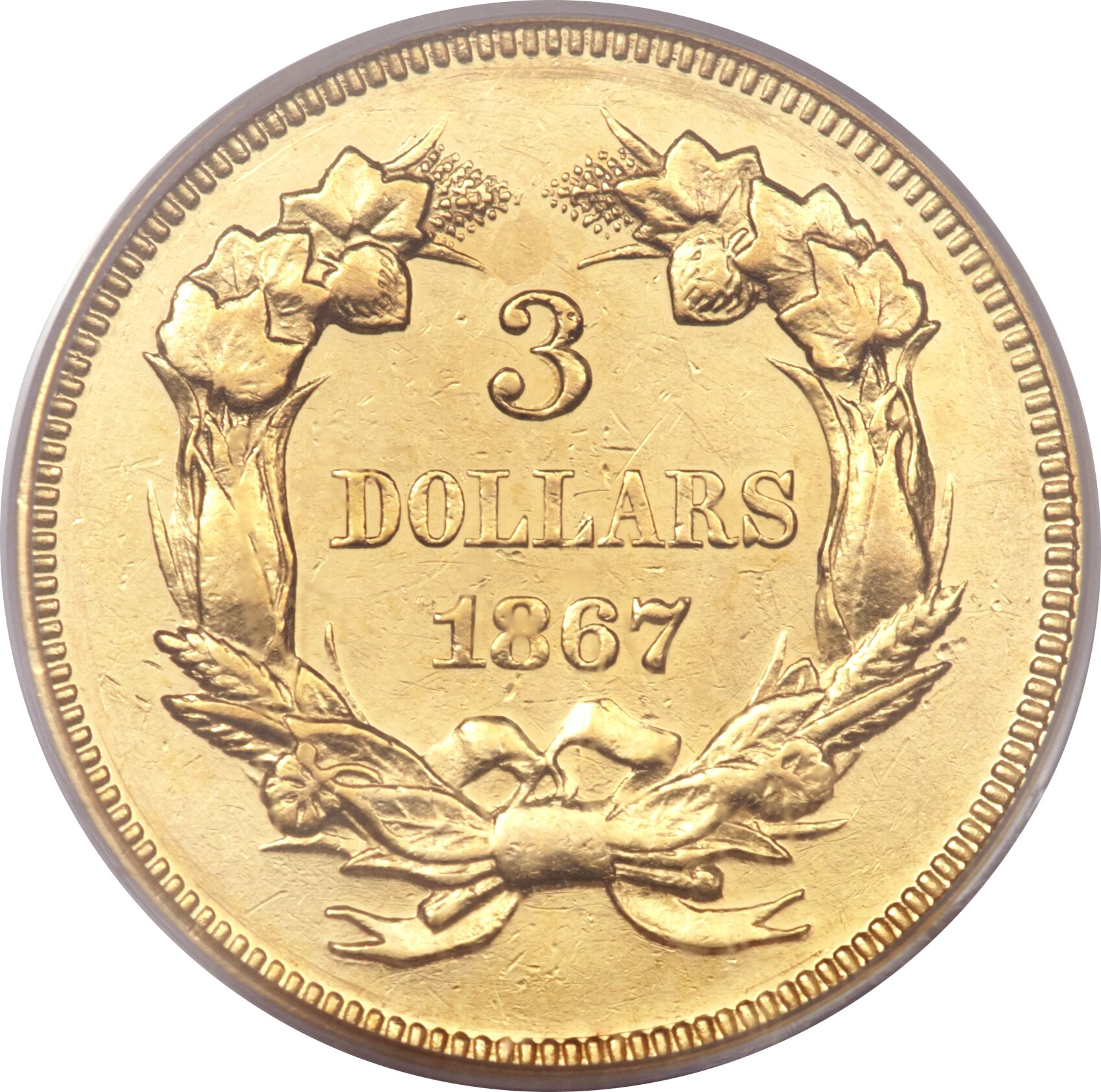 image for: 1867 $3 Genuine PCGS. Proof....