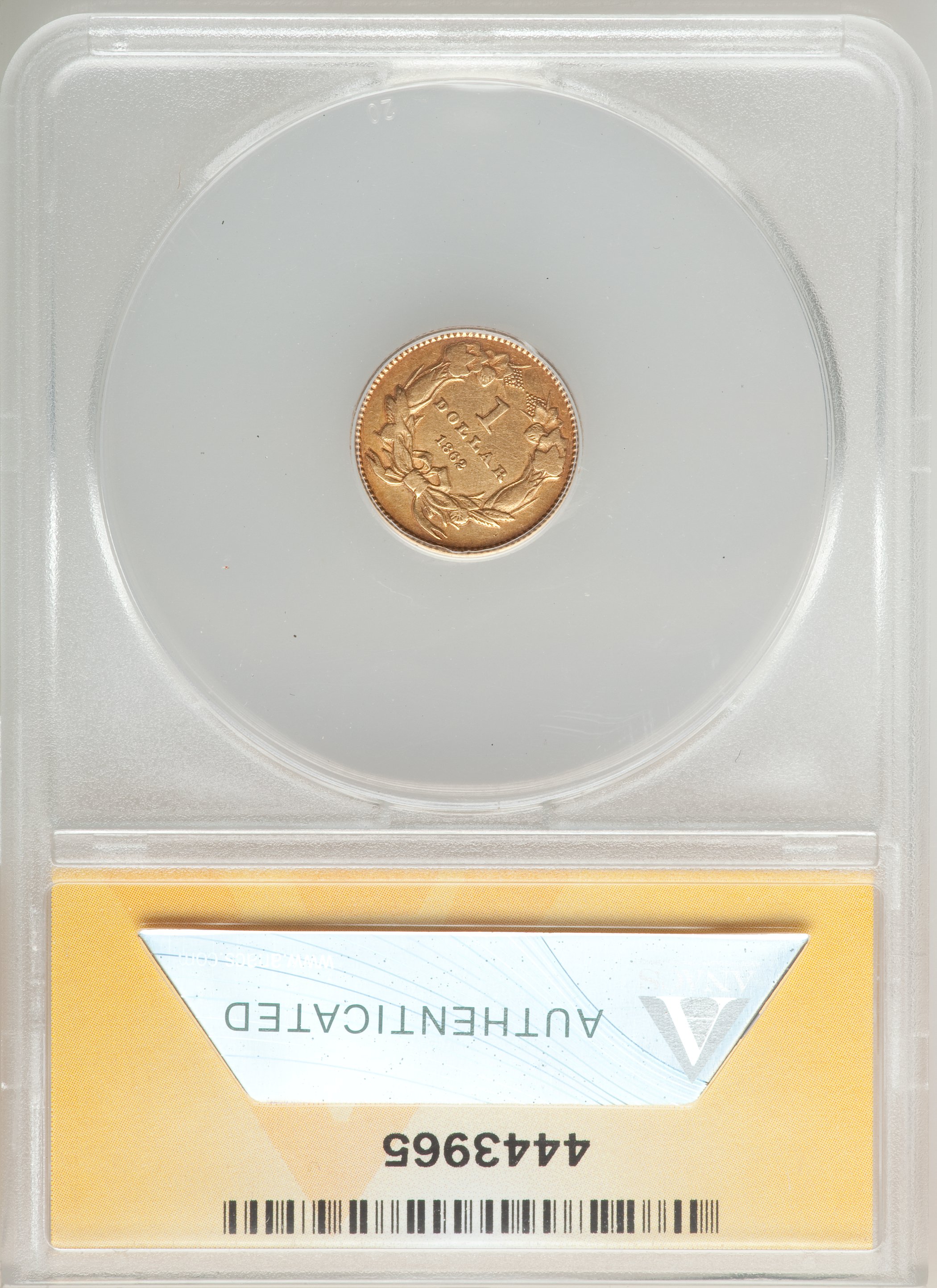 1862 G$1 XF45 thumbnail 2