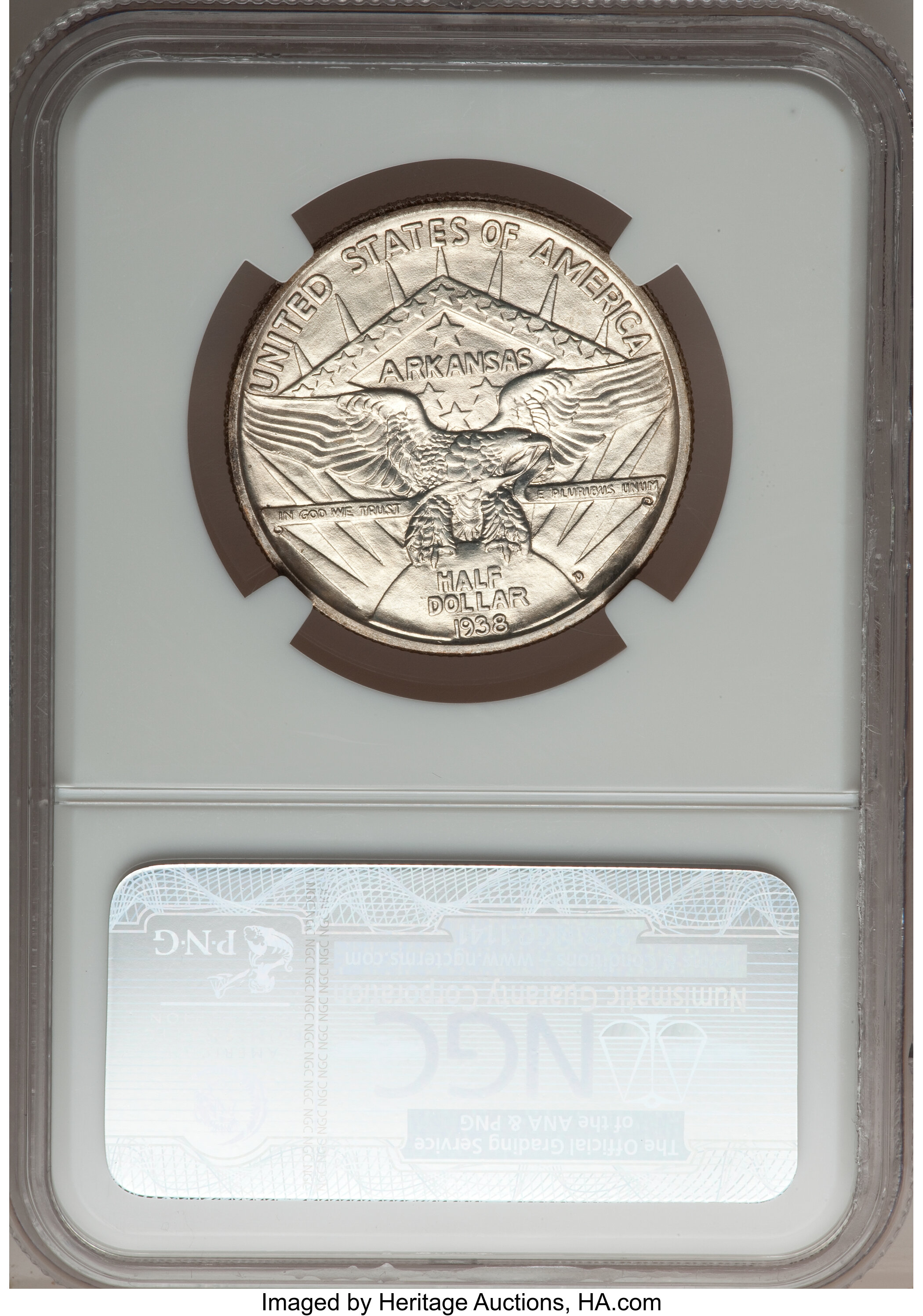 1938-D 50c Arkansas MS61 thumbnail 2