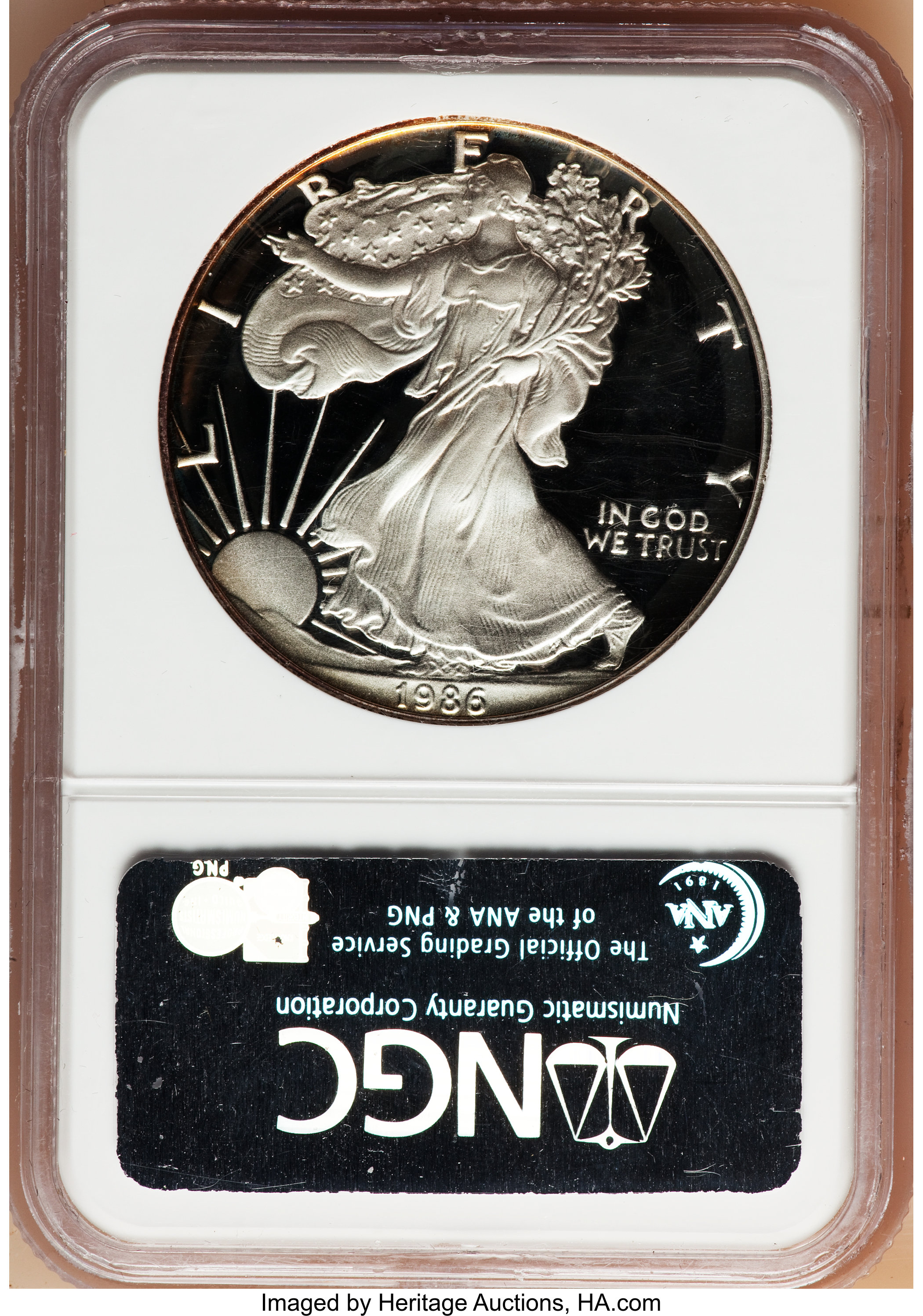 1986-S $1  Silver Eagle PR DCAM PR64 DCAM thumbnail 3
