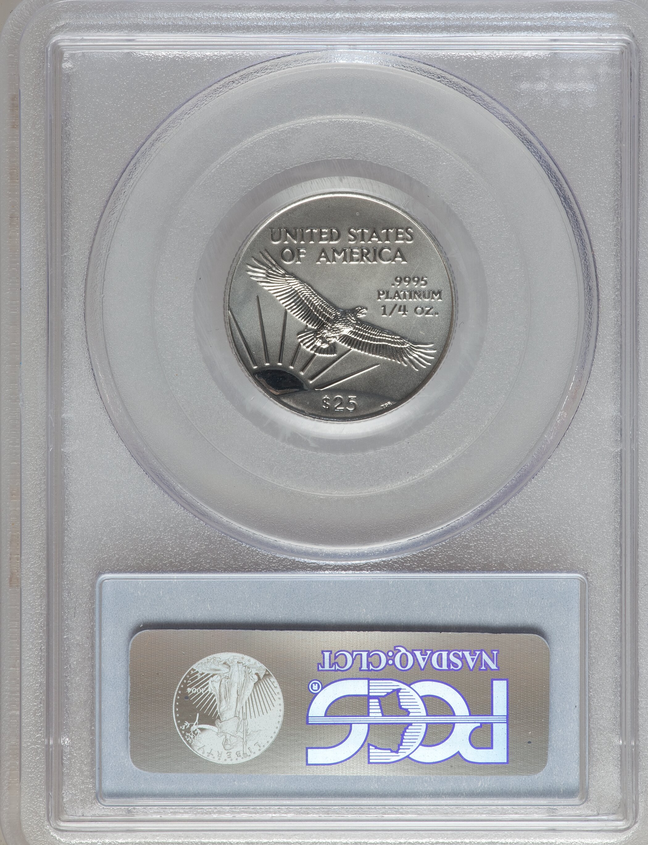 image for: 1999 P$25 Quarter-Ounce Platinum Eagle MS69 PCGS. PCGS Population (827/2). NGC Census: (547/9). Mintage: 39,734. Numismedia...