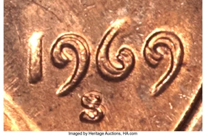 image for: 1969-S 1C Doubled Die MS63 Red PCGS. CAC. FS-101....