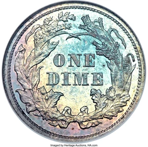 image for: 1861 10C PR66 NGC. CAC....