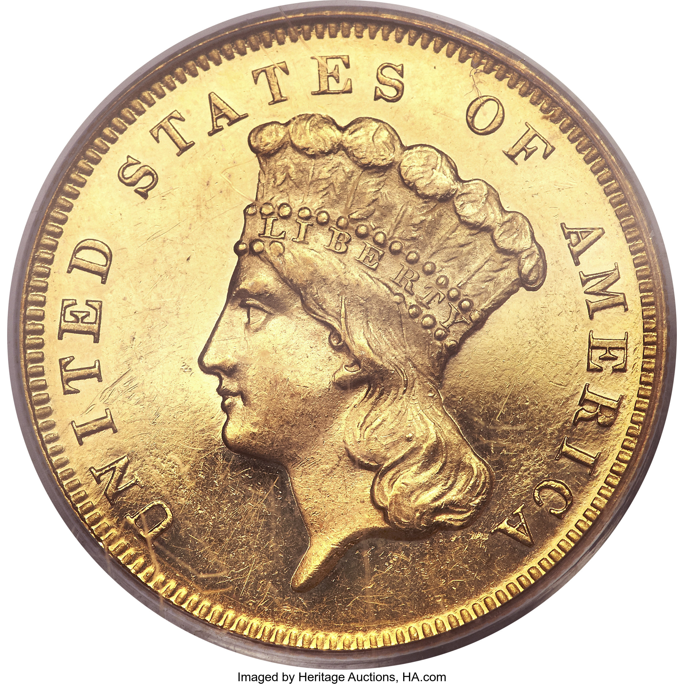image for: 1879 $3 PR63 Cameo PCGS....