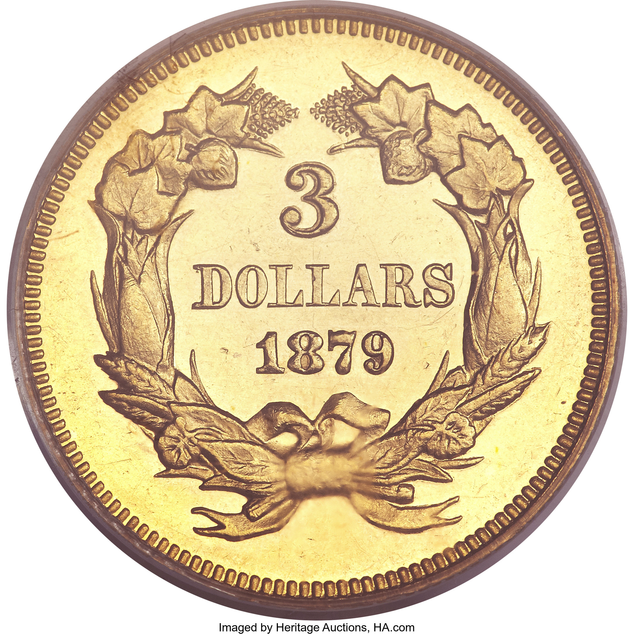image for: 1879 $3 PR63 Cameo PCGS....