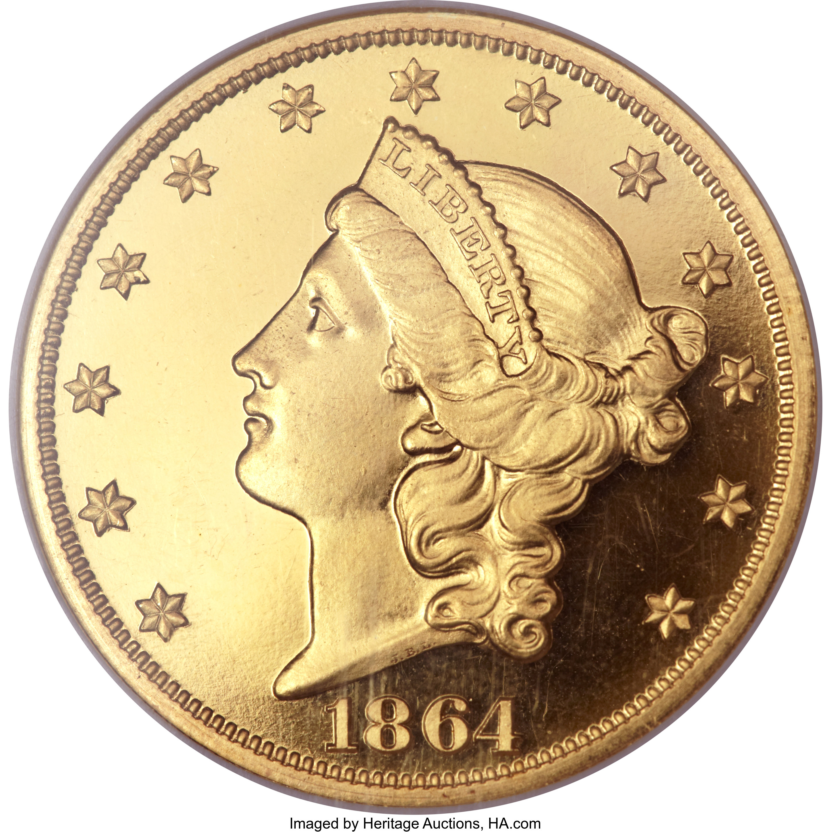 image for: 1864 $20 PR65  ★  Ultra Cameo NGC. CAC....