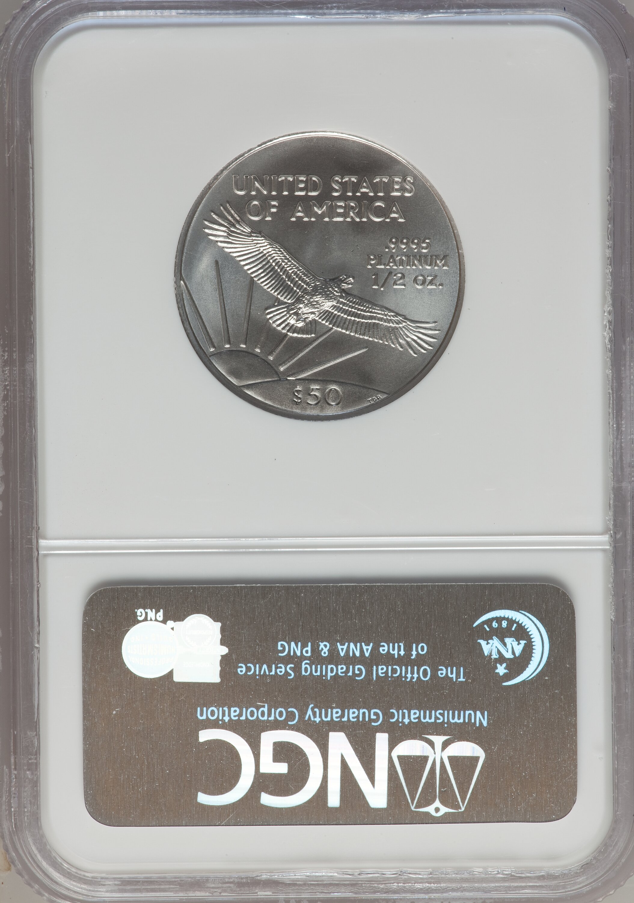 image for: 2006 $50 Half-Ounce Platinum MS69 NGC. NGC Census: (0/0). PCGS Population (339/29).  Numismedia Wsl. Price for problem free...