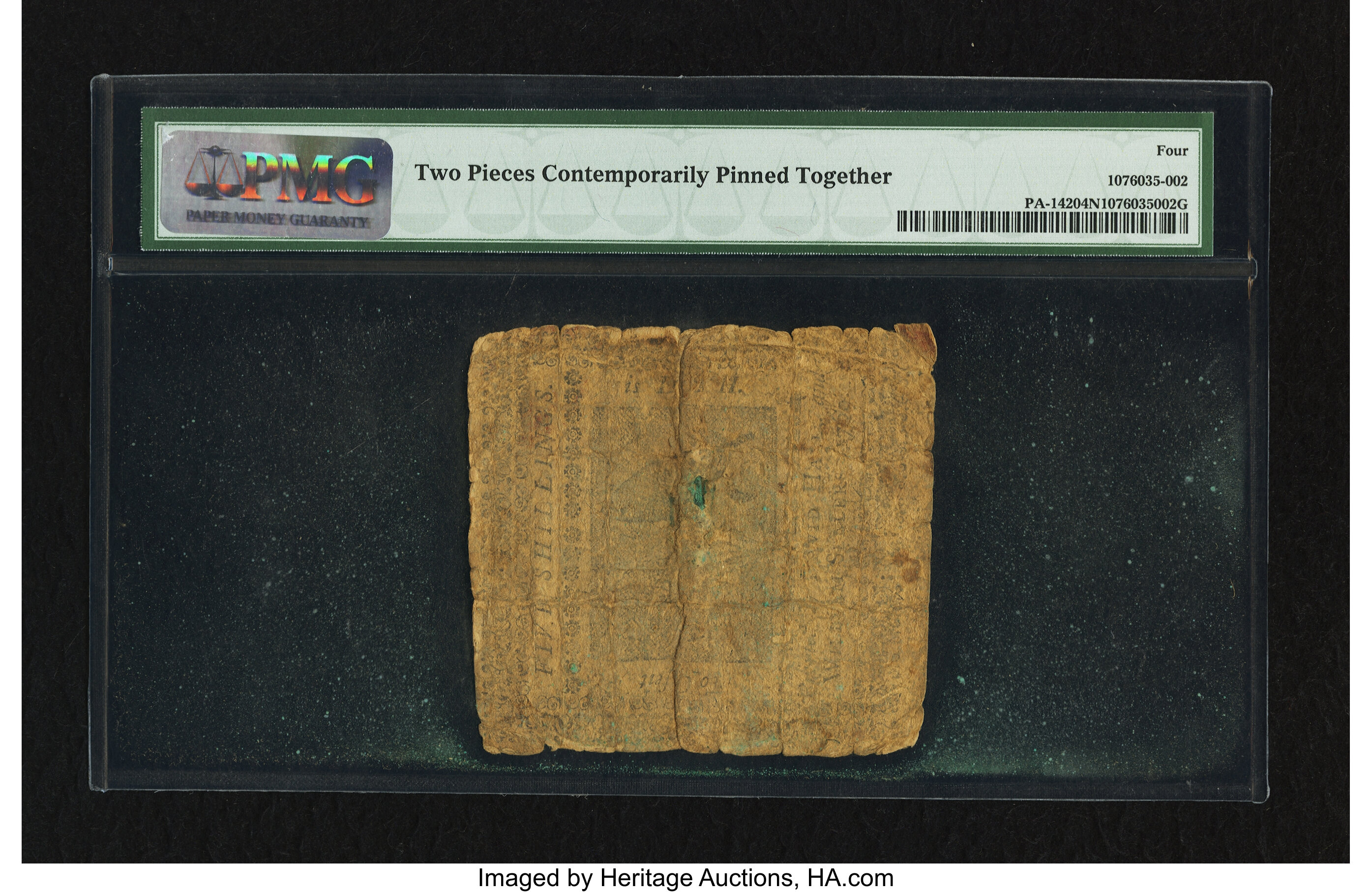 image for: Pennsylvania March 10, 1769 5s PMG Good 4 Net....