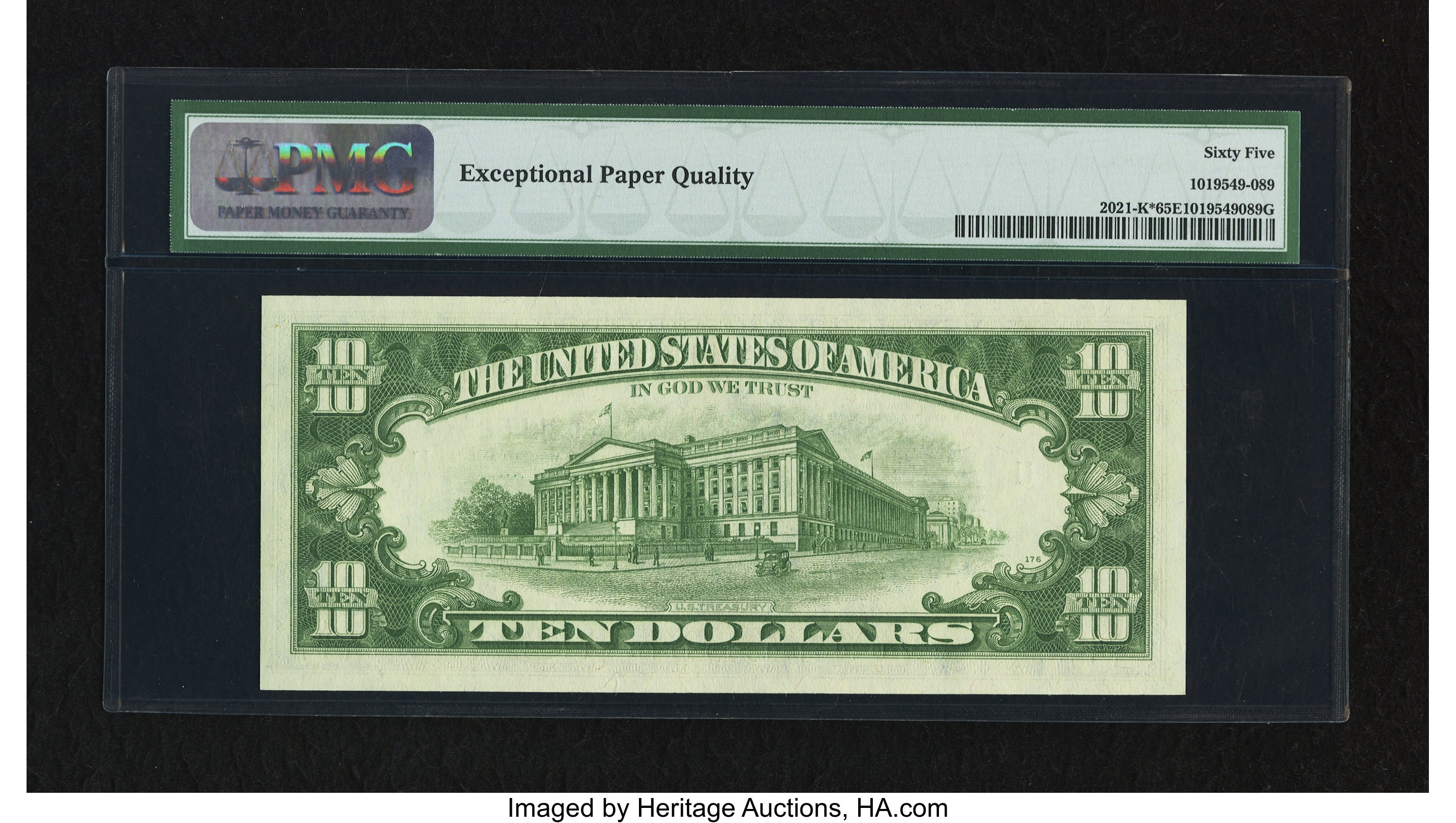 image for: Fr. 2021-K* $10 1969C Federal Reserve Star Note. PMG Gem Uncirculated 65 EPQ....