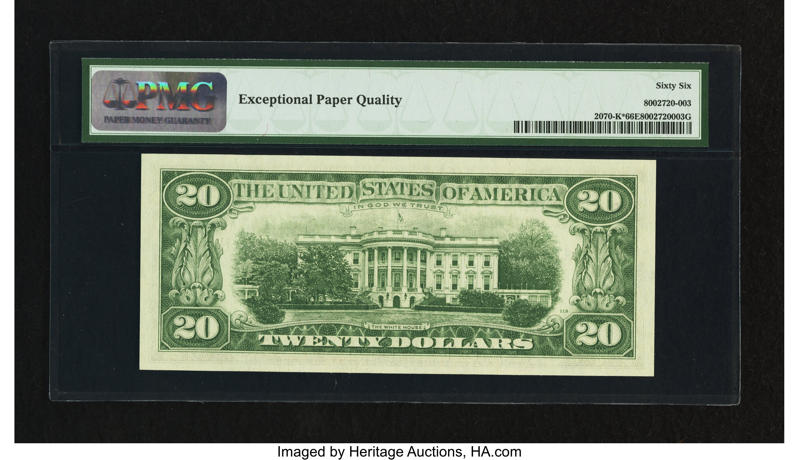 image for: Fr. 2070-K* $20 1969C Federal Reserve Star Note. PMG Gem Uncirculated 66 EPQ....