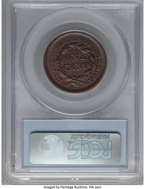 image for: 1857 1C Large Date MS64 Red and Brown PCGS. N-1, R.1. MRB MS63. ...