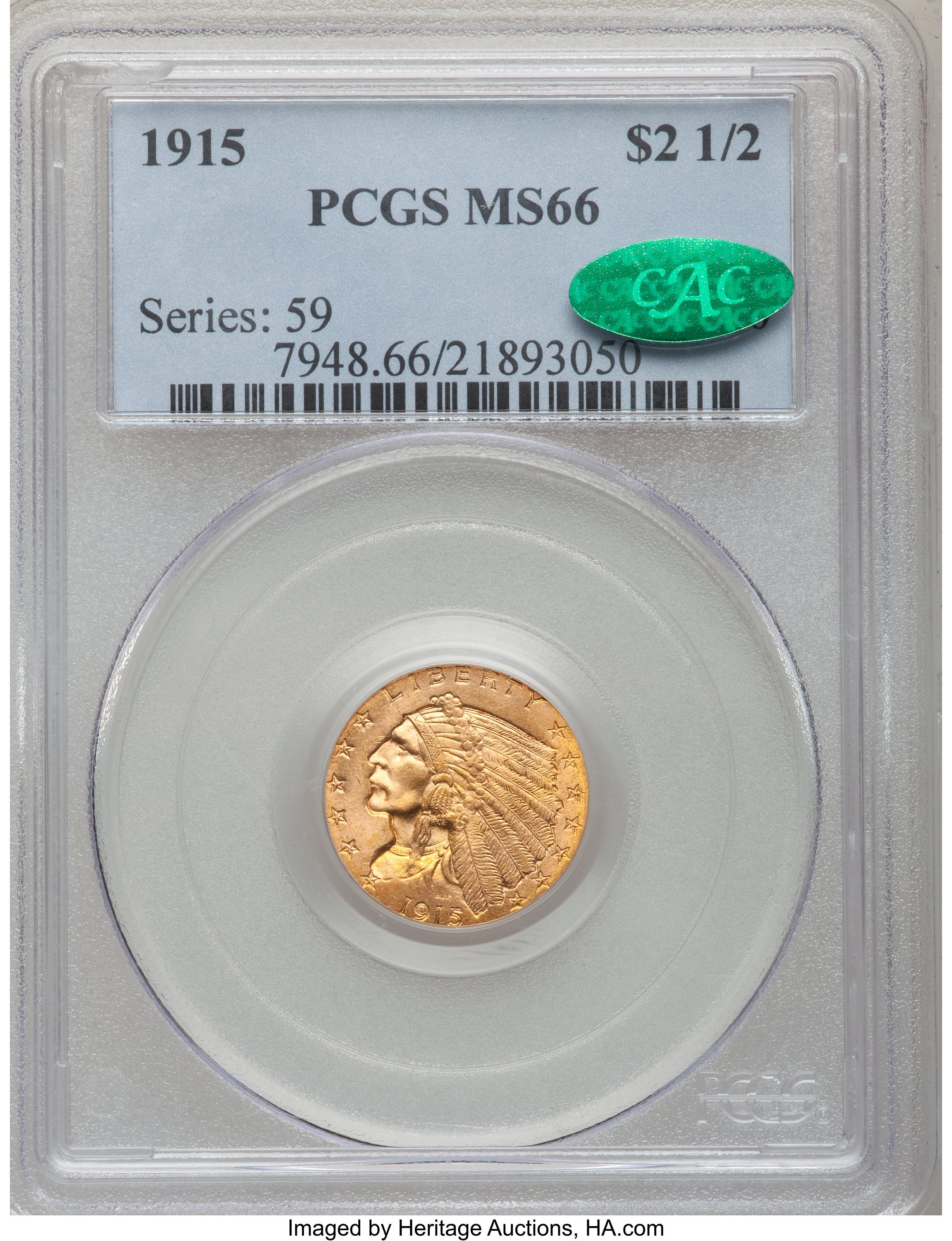 1915 $2.50 Indian Gold Mint State (MS) Pricing Guide | The Greysheet