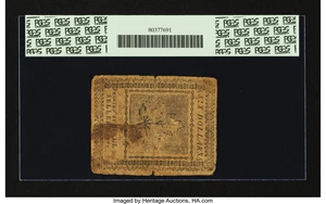 image for: Continental Currency May 20, 1777 $6 Contemporary Counterfeit PCGS Apparent Fine 15....
