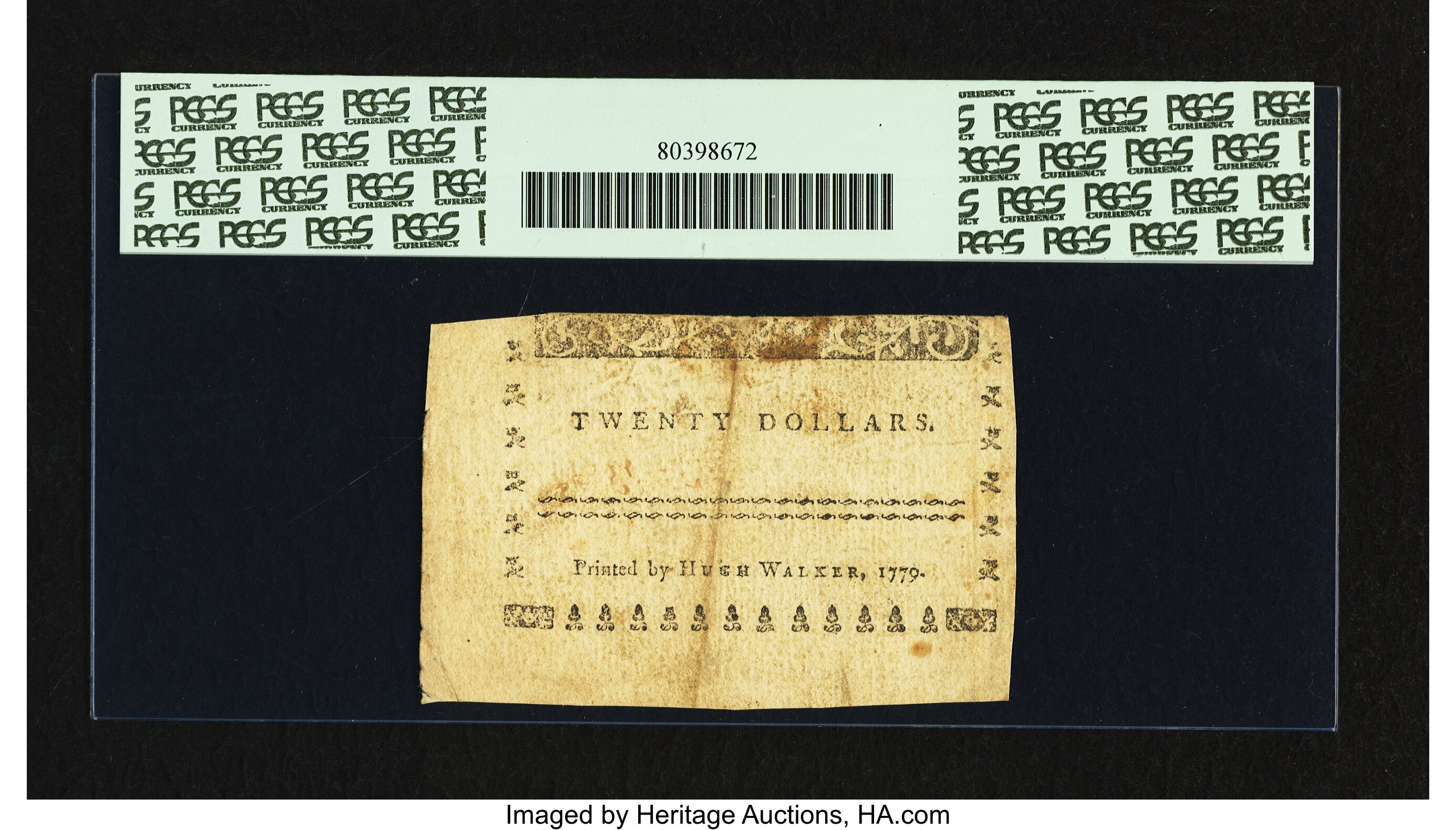 image for: North Carolina May 15, 1779 $20 Peace on Honourable Terms PCGS Extremely Fine 40....