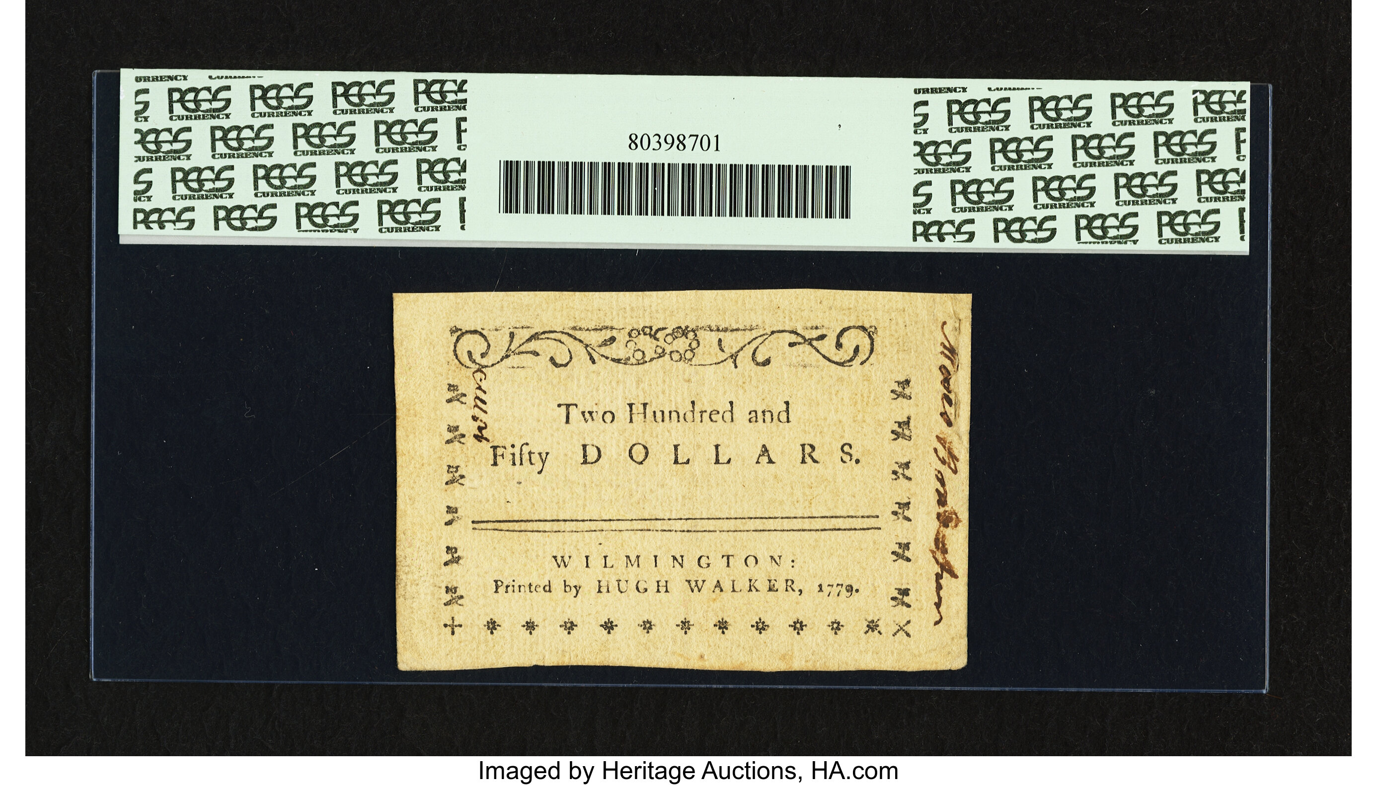 image for: North Carolina May 15, 1779 $250 A Righteous Cause the Protection of Providence PCGS Apparent Choice About New 55....