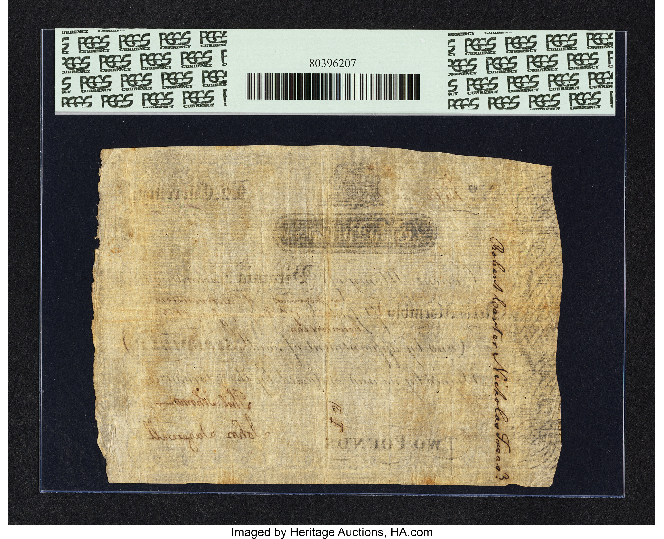 image for: Virginia July 17, 1775 £2 PCGS Very Fine 30....