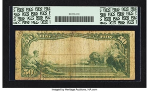 image for: Los Angeles, CA - $50 1902 Plain Back Fr. 683 Los Angeles-First National Trust & Savings Bank Ch. # 2491...