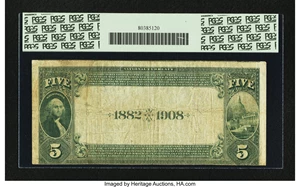 image for: Kankakee, IL - $5 1882 Date Back Fr. 532 The City NB Ch. # (M)4342...