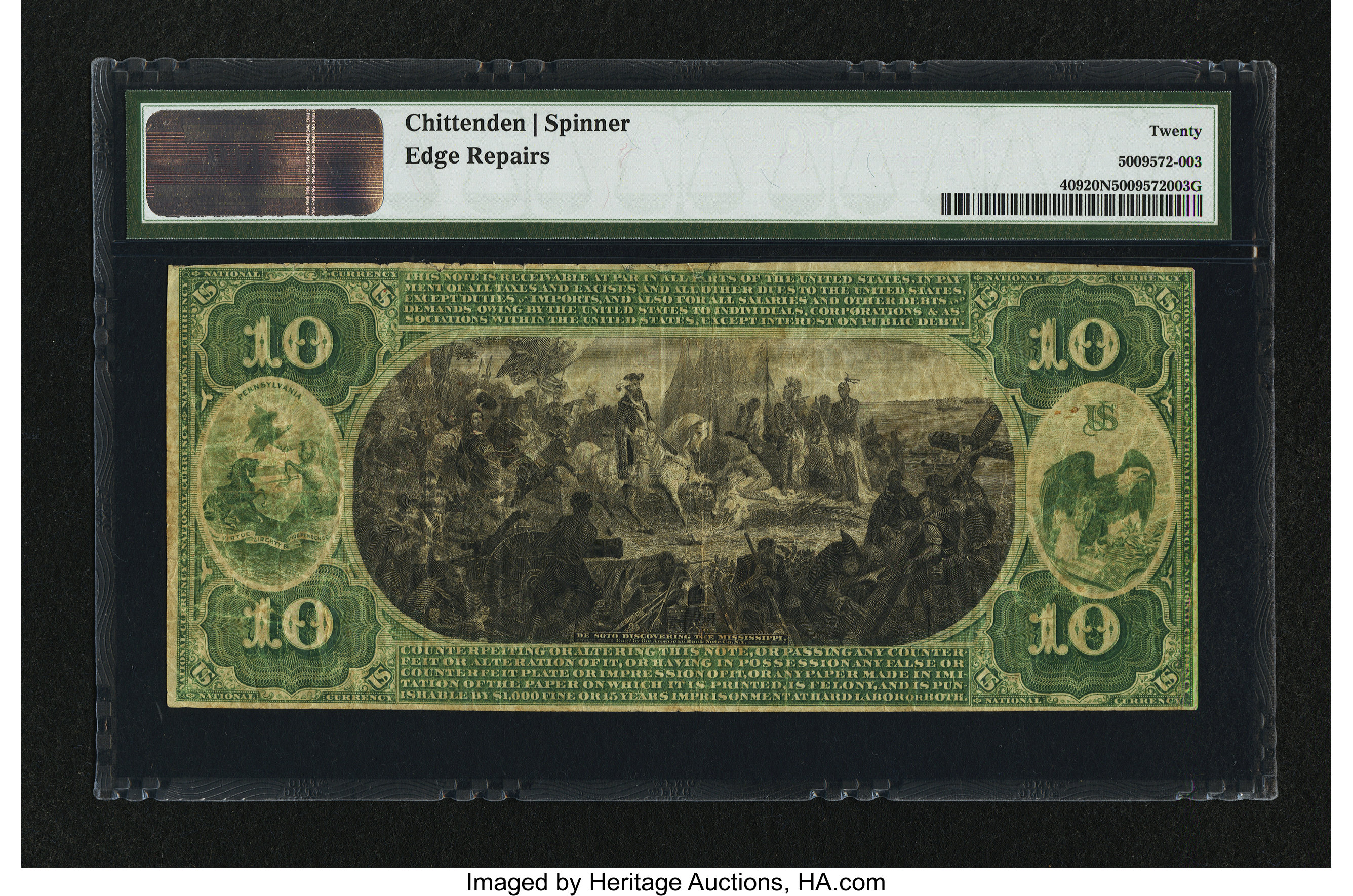 image for: Harrisburg, PA - $10 Original Fr. 409 The First NB Ch. # 201...