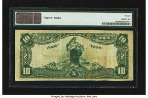 image for: Freeport, TX - $10 1902 Date Back Fr. 622 The Freeport NB Ch. # (S)10420...