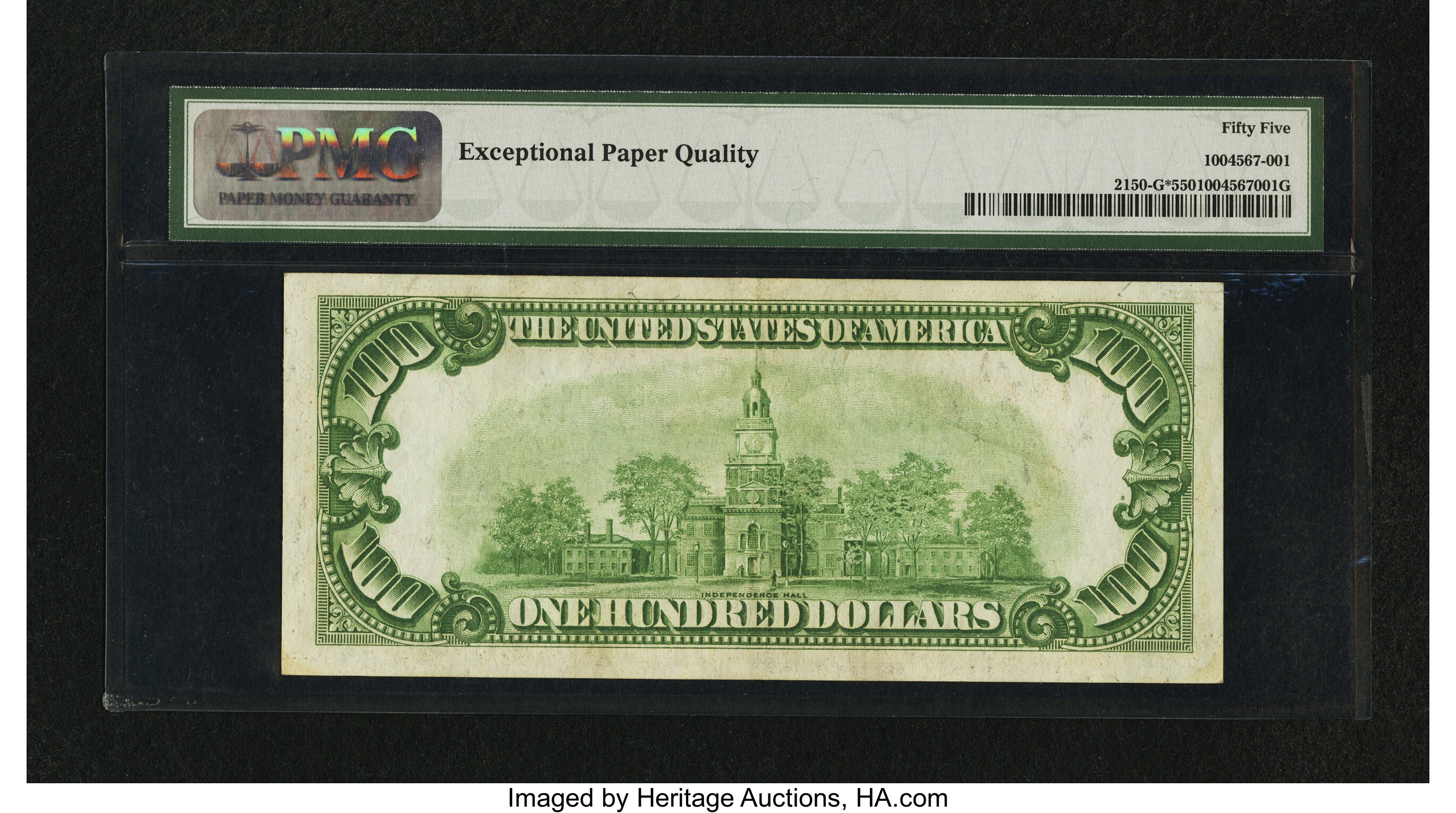 image for: Fr. 2150-G* $100 1928 Federal Reserve Note. PMG About Uncirculated 55 EPQ....