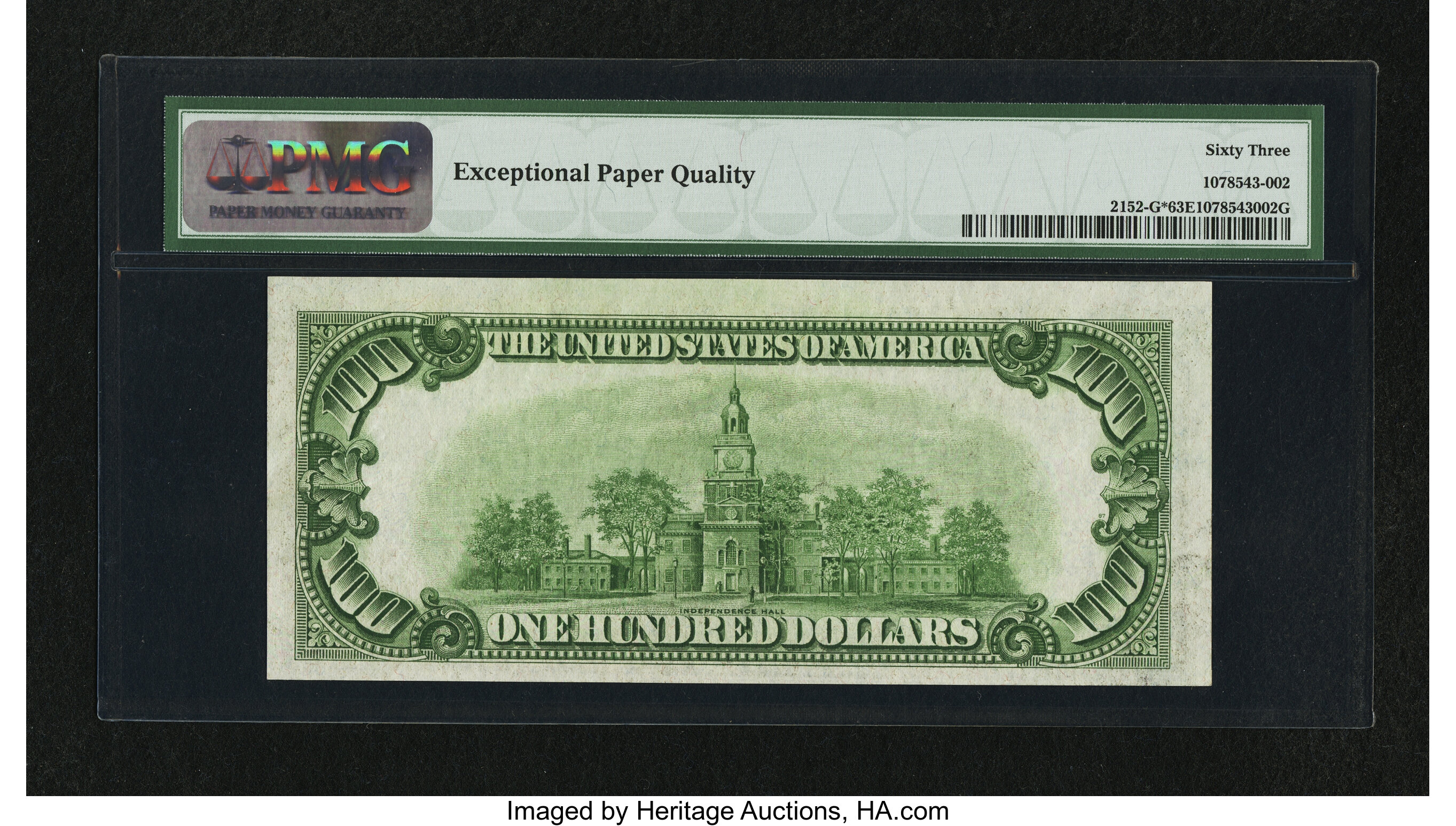 image for: Fr. 2152-G* $100 1934 Federal Reserve Note. PMG Choice Uncirculated 63 EPQ....