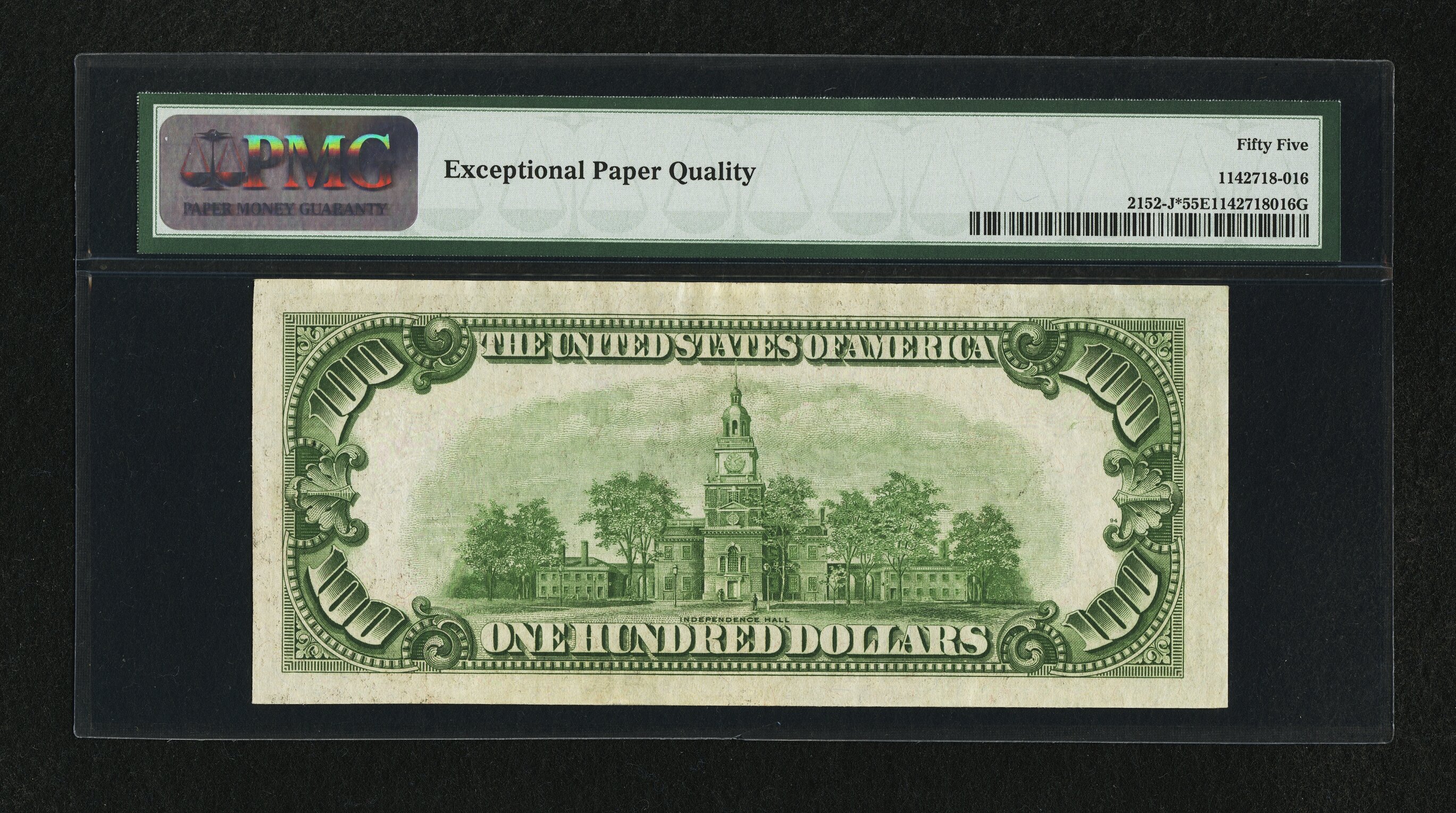 image for: Fr. 2152-J* $100 1934 Federal Reserve Note. PMG About Uncirculated 55 EPQ....