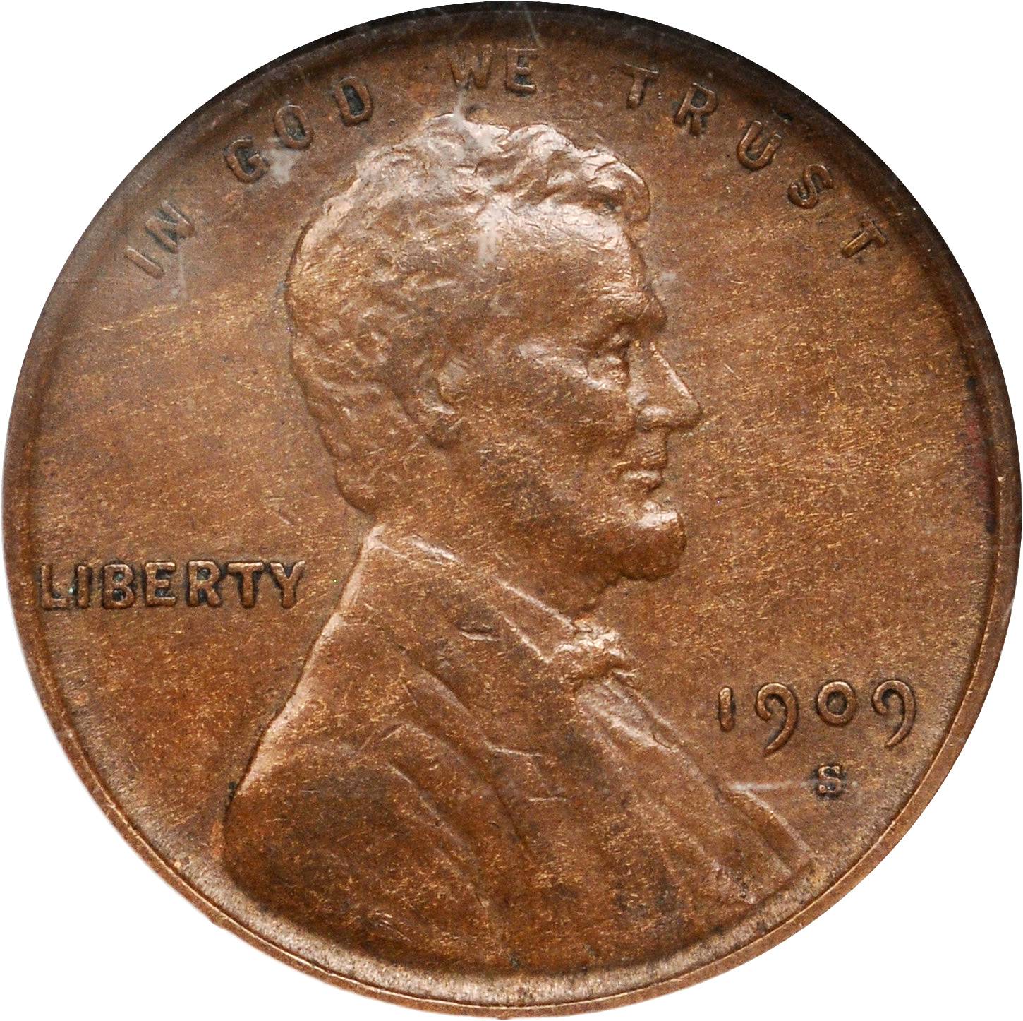 1909-S Lincoln Cent. V.D.B. AU-53 BN (NGC).