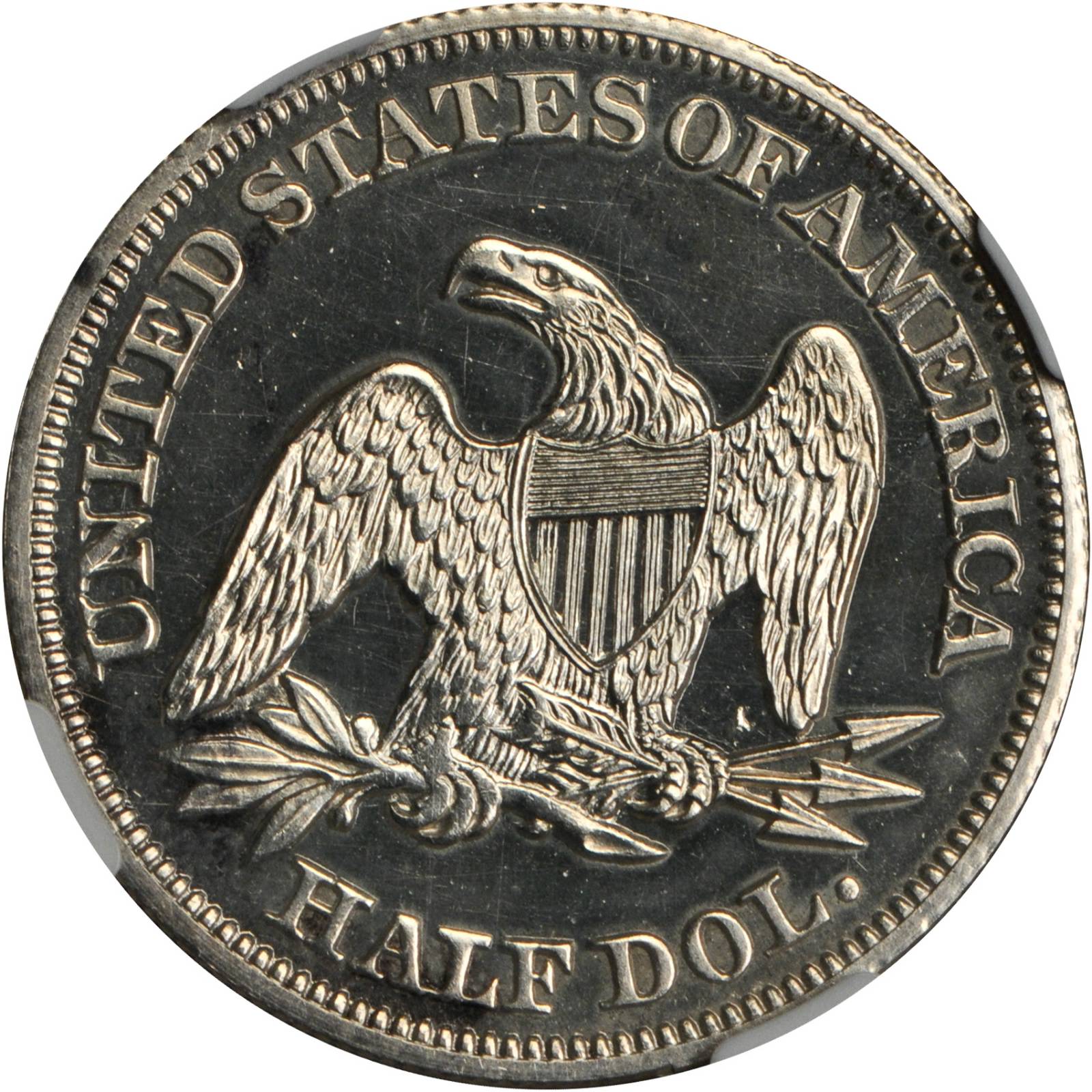 image for: 1856 Seated Liberty Half Dollar. Proof-63 Cameo (NGC).