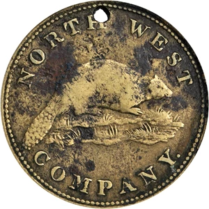 image for: 1820 North West Company Token. W-9250. URS-9. Brass. VF-25 Holed (PCGS).