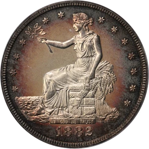 image for: 1882 Trade Dollar. Proof-67 Cameo (PCGS).