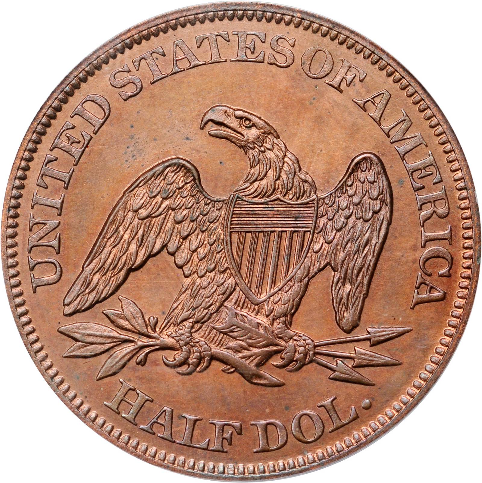 image for: 1859 Pattern Half Dollar. Judd-244, Pollock-300. Rarity-7+. Proof-64 BN (PCGS).