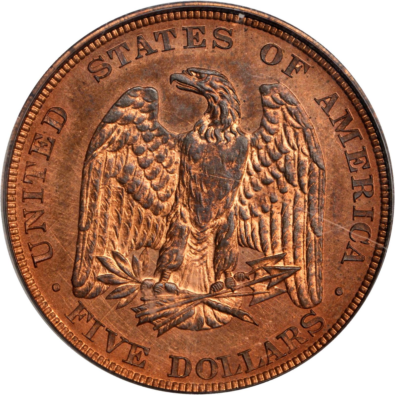 image for: 1878 Pattern Half Eagle. Judd-1573, Pollock-1769. Rarity-7-. Proof-66 RB (PCGS). CAC.