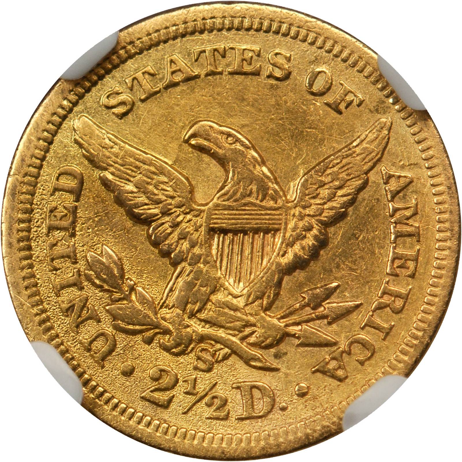 image for: 1854-S Liberty Quarter Eagle. AU Details--Scratches, Cleaned (NGC).