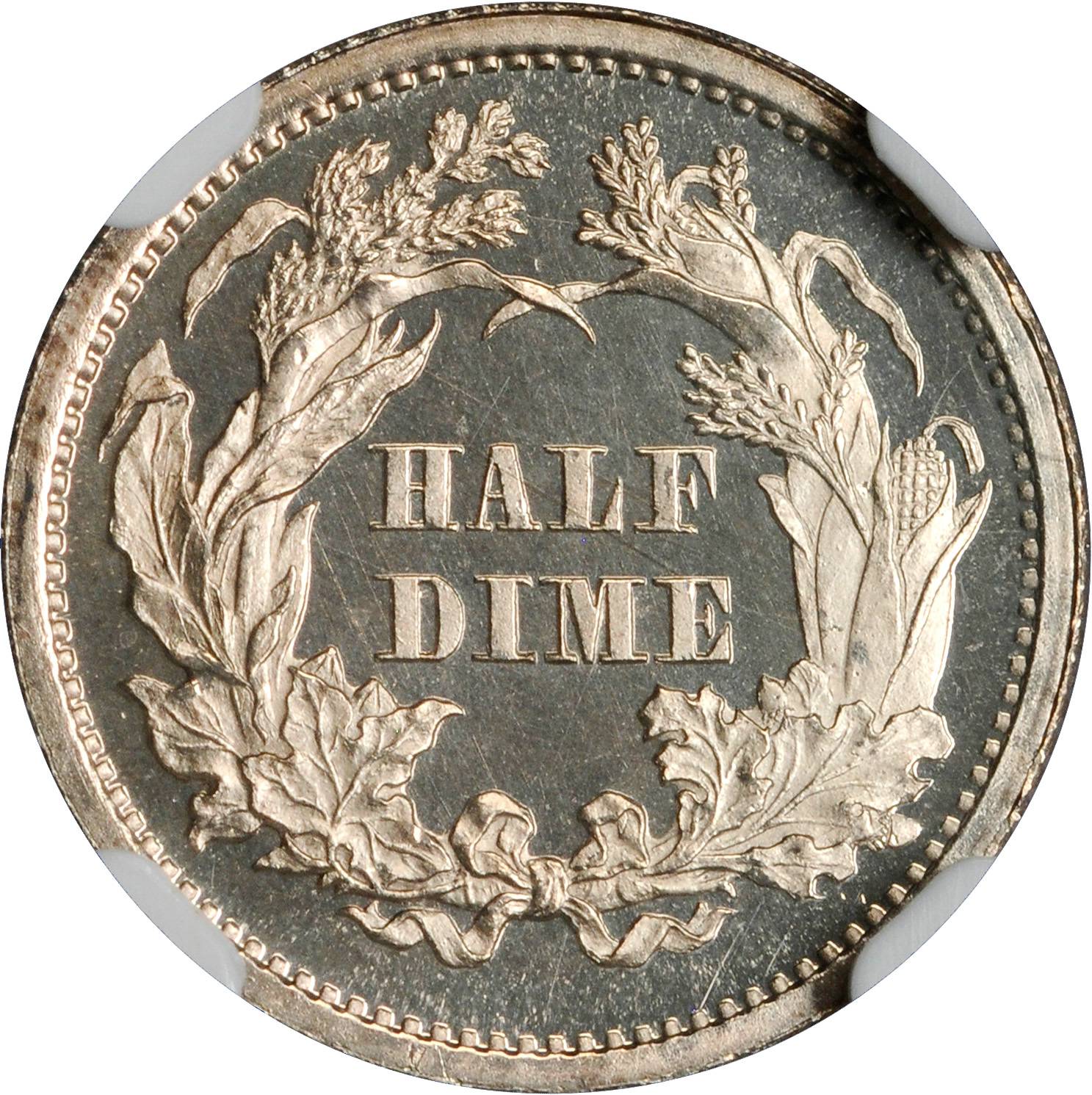 image for: 1866 Seated Liberty Half Dime. Proof-67 Ultra Cameo (NGC).