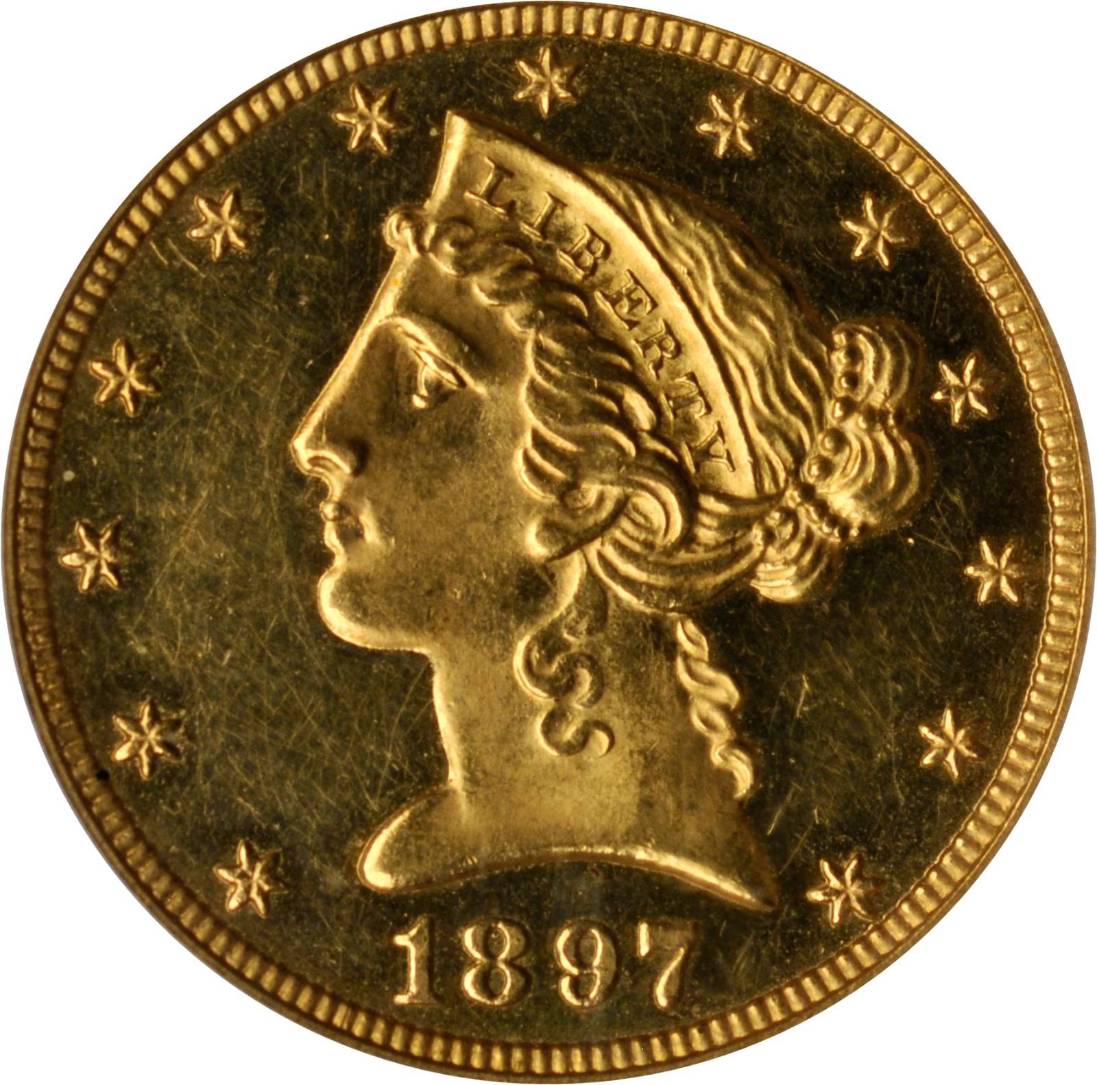 image for: 1897 Liberty Half Eagle. Proof-62 Cameo (PCGS).