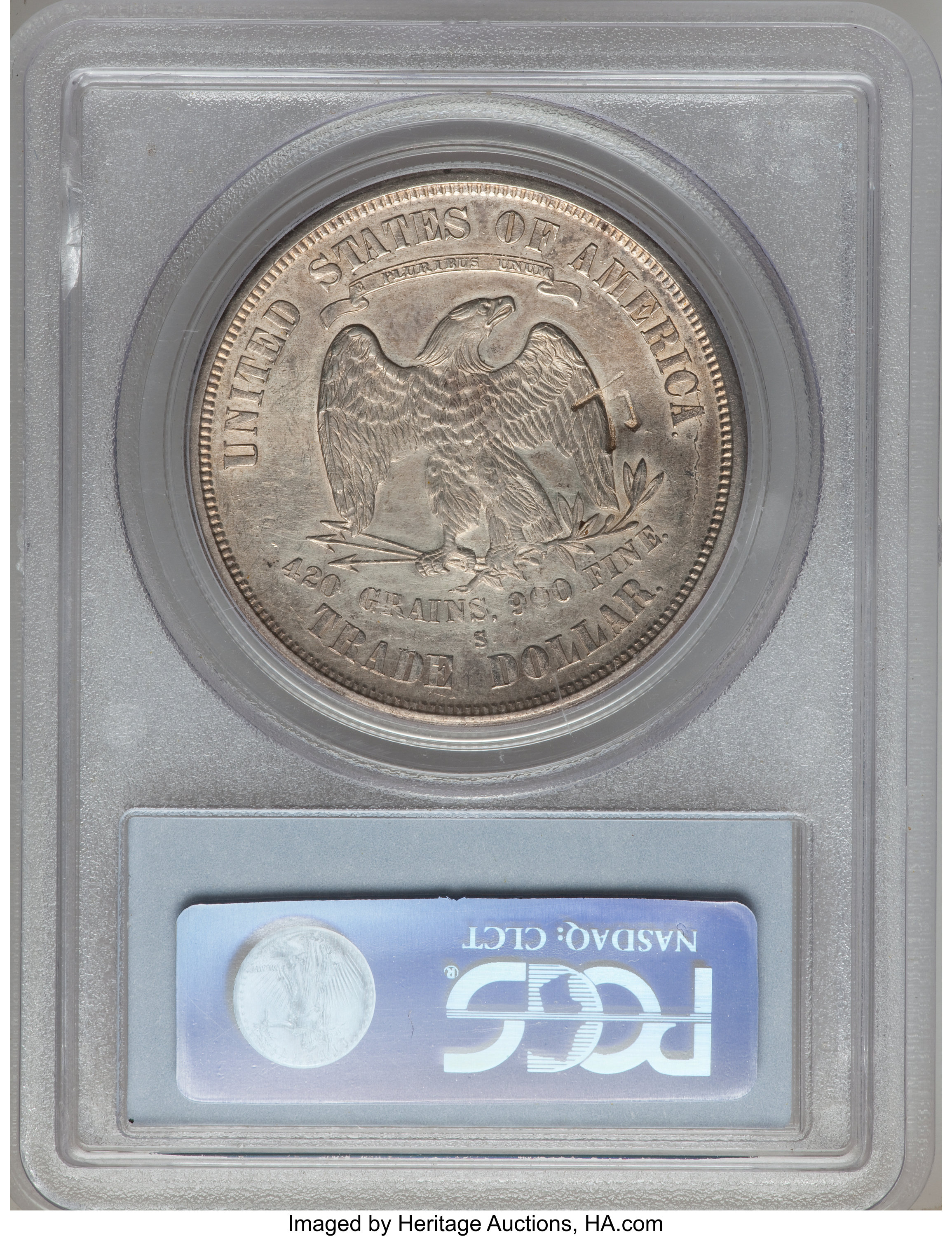 image for: 1875-S/CC T$1 Chop Mark AU55 PCGS. FS-501....