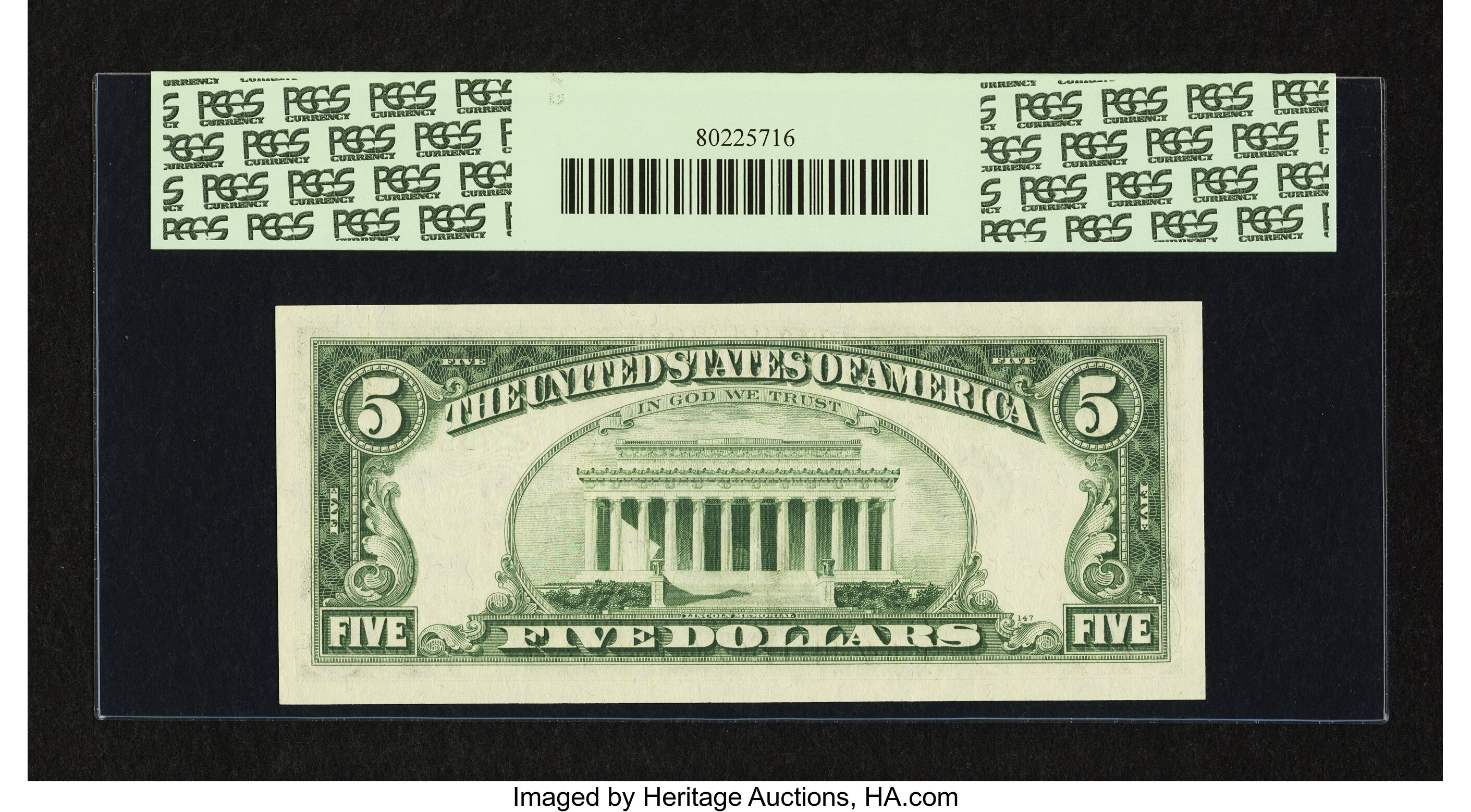 image for: Fr. 1970-G $5 1969A Federal Reserve Note. PCGS Superb Gem New 68PPQ....