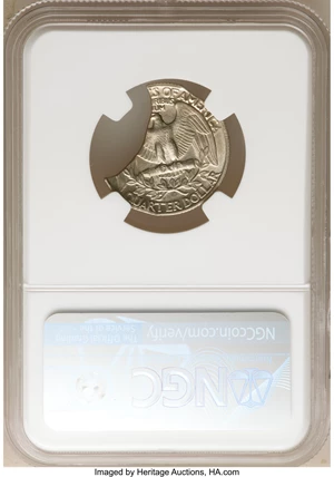 image for: (19)86-D 25C Washington Quarter -- Triple Curved Clips -- MS61 NGC....