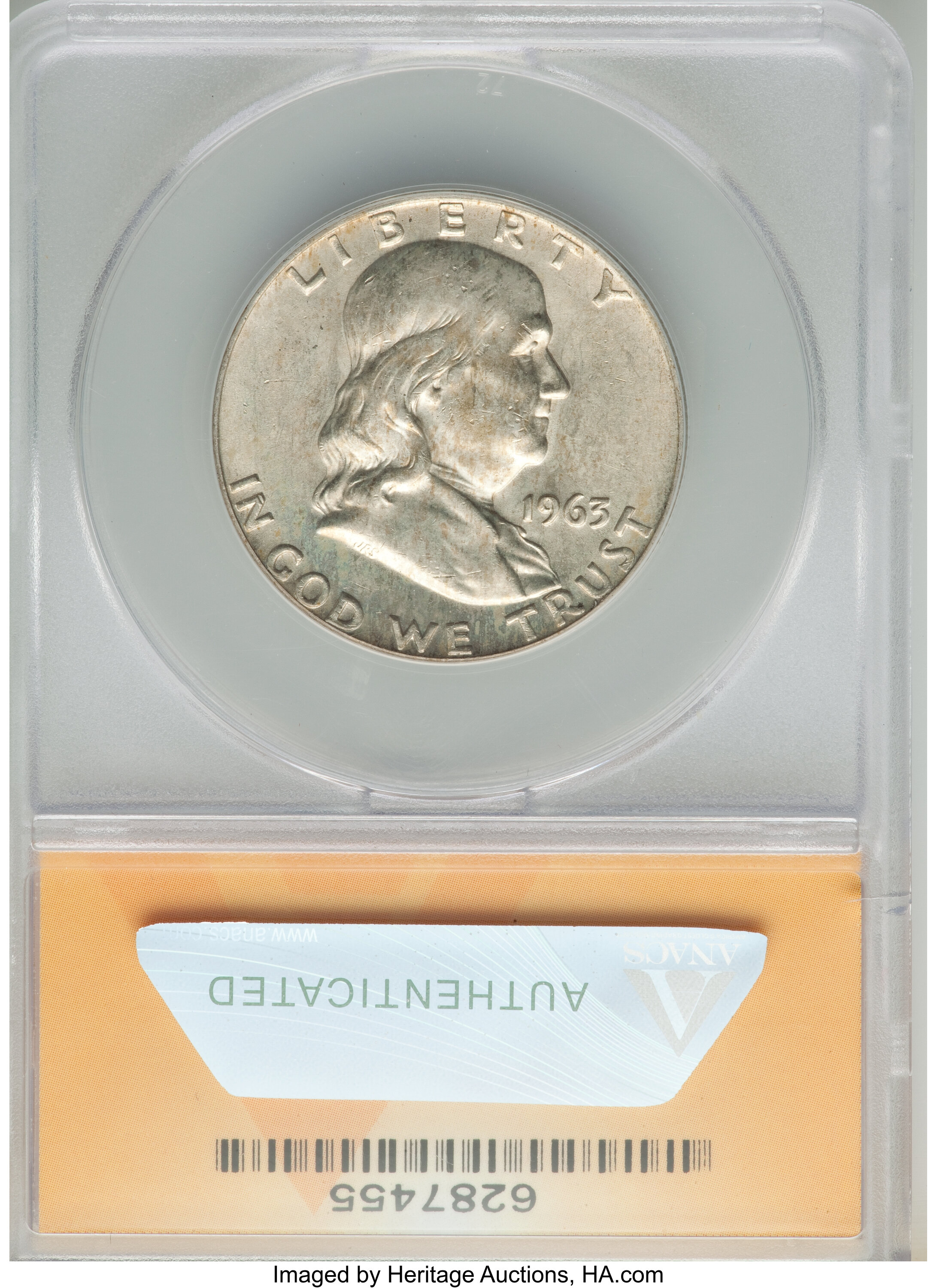 1963-D 50c AU53 thumbnail 2