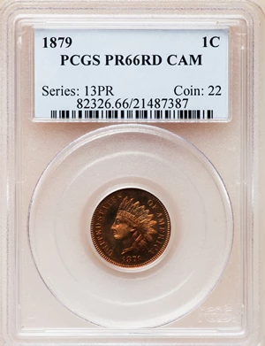 image for: 1879 1C PR66 Red Cameo PCGS....