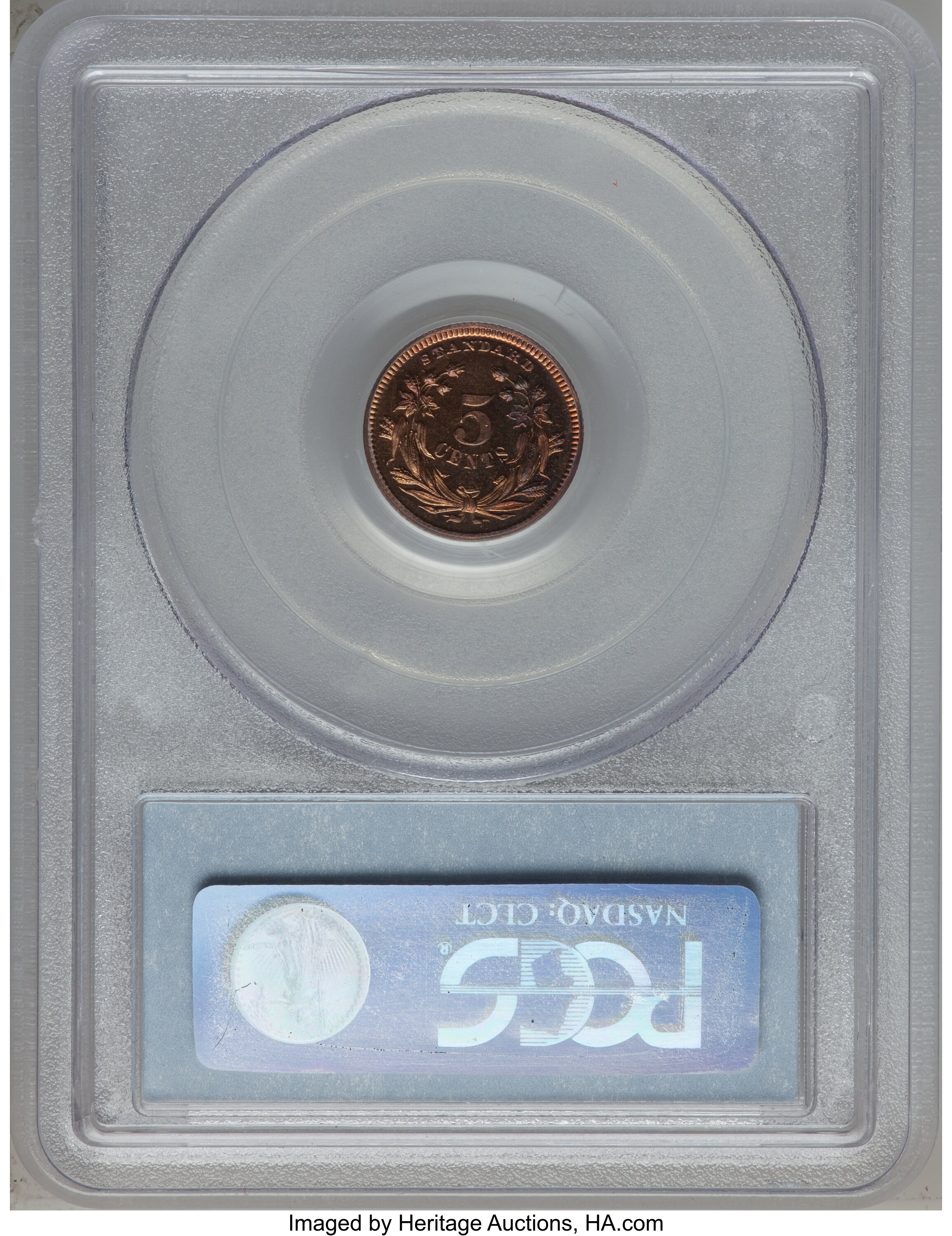 image for: 1870 H10C Standard Silver Half Dime, Judd-811, Pollock-899, R.7, PR64 Red PCGS. CAC....