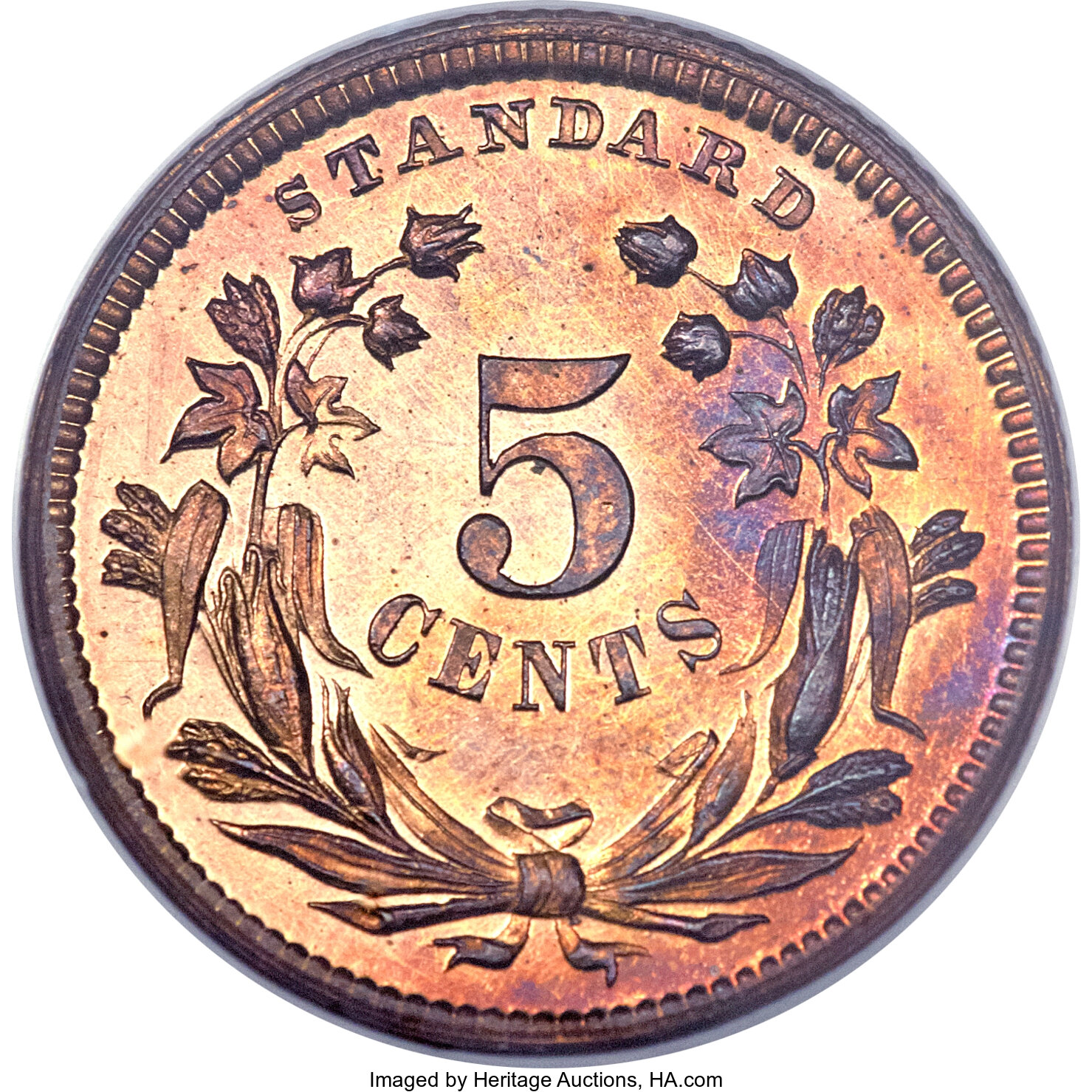 image for: 1870 H10C Standard Silver Half Dime, Judd-811, Pollock-899, R.7, PR64 Red PCGS. CAC....