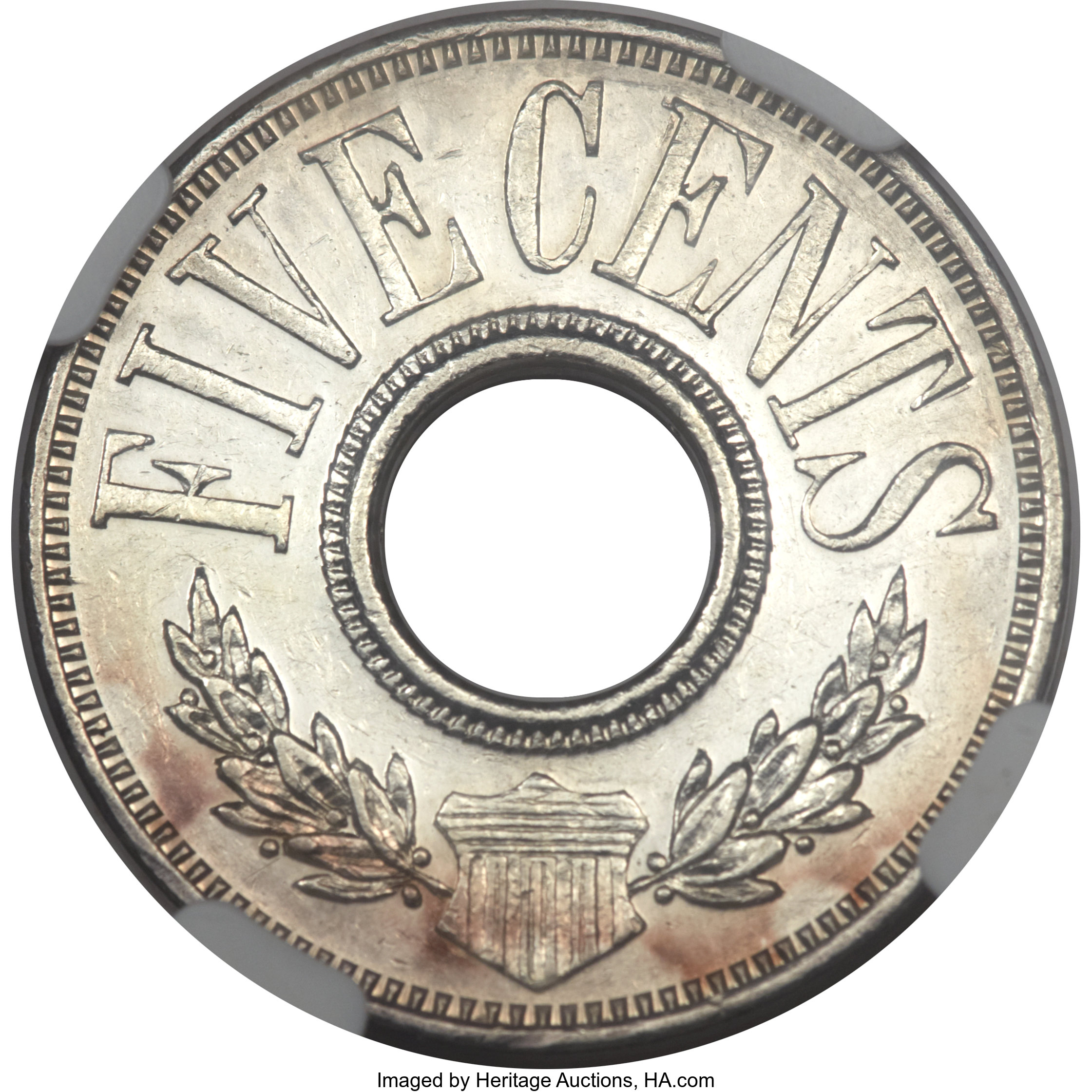 image for: 1885 5C Five Cents, Judd-1742, Pollock-1954, High R.6, PR62 NGC....