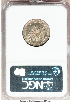 image for: 1855-S 25C Arrows PR64 NGC. CAC....