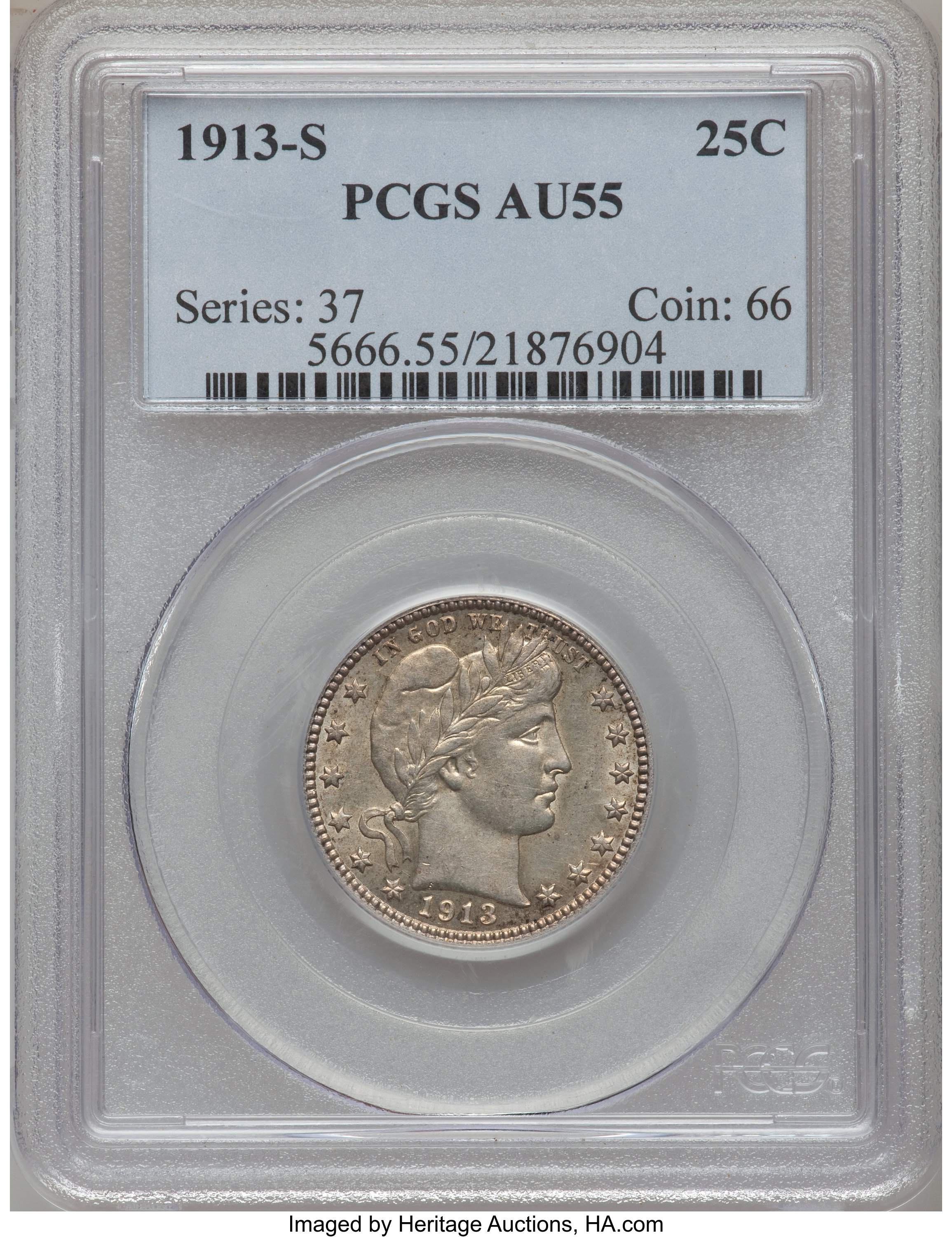 1913-S 25c AU55 thumbnail 4