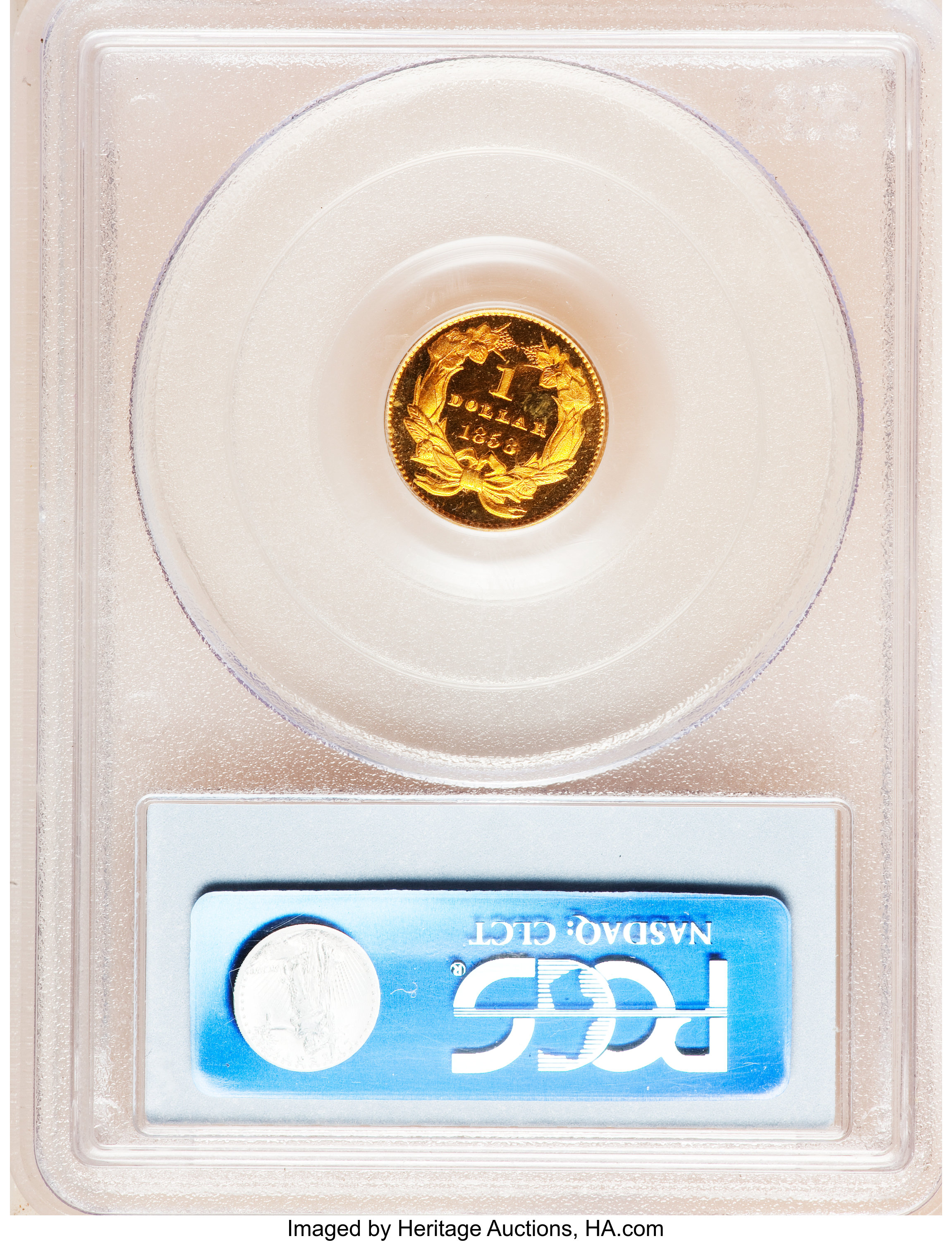 image for: 1858 G$1 PR65 Deep Cameo PCGS. CAC....