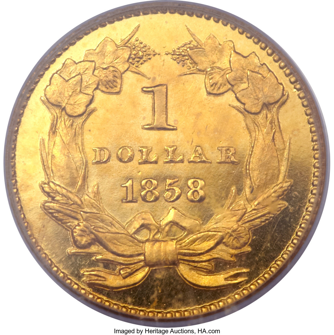 image for: 1858 G$1 PR65 Deep Cameo PCGS. CAC....