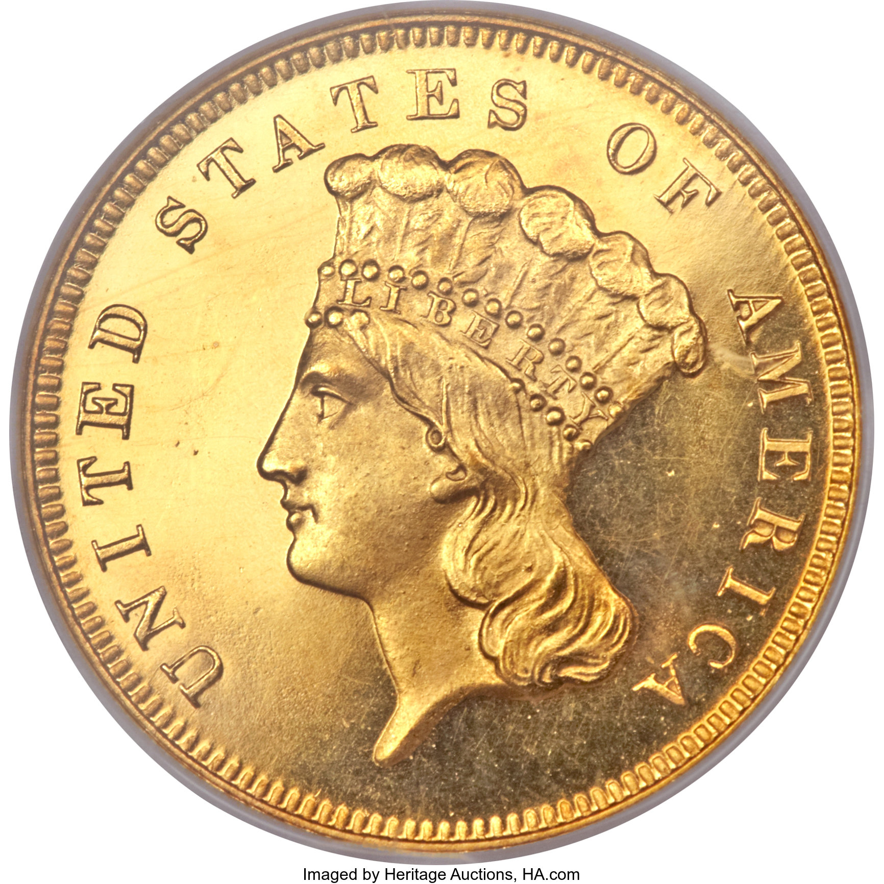 image for: 1879 $3 PR64 Cameo NGC. CAC....